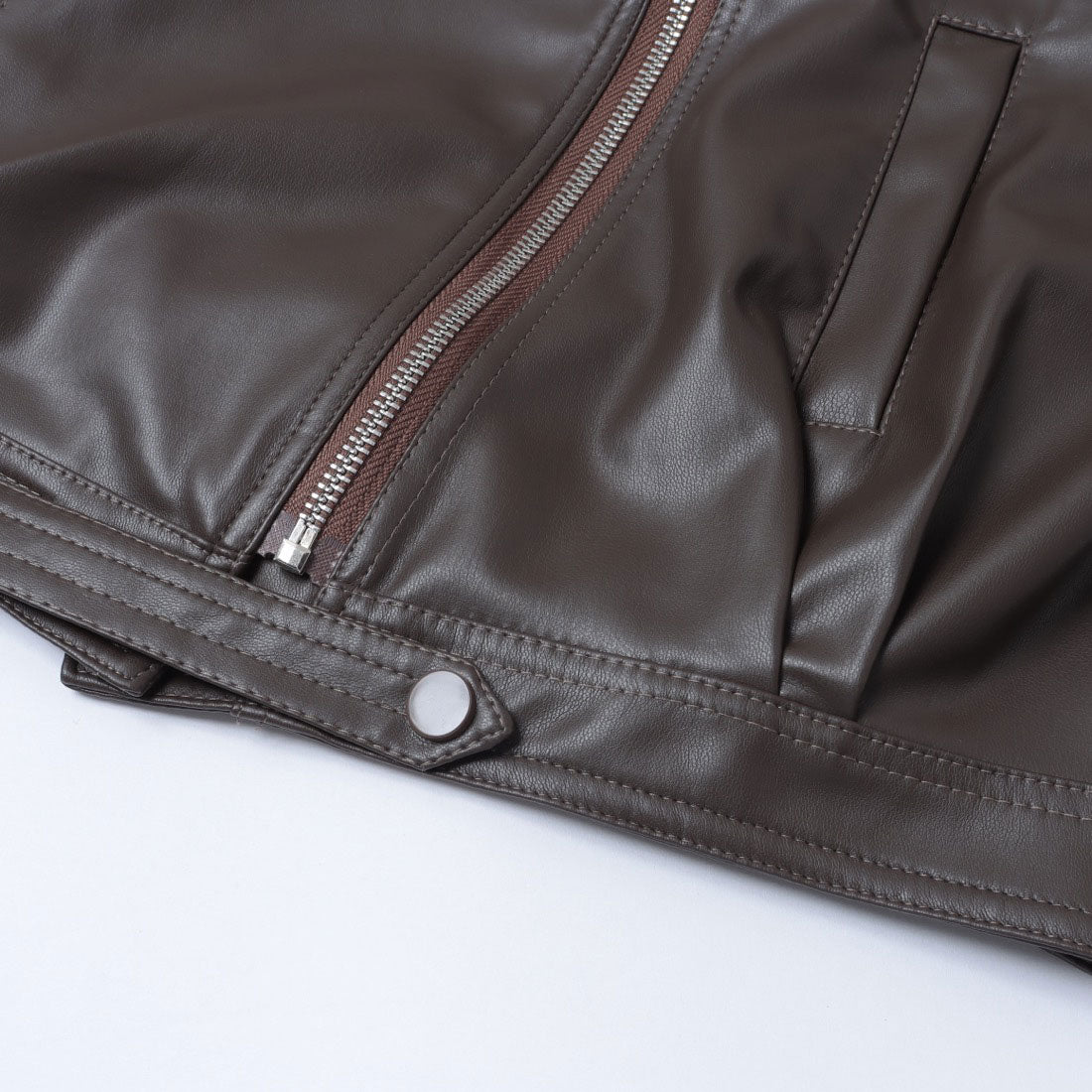 セットアップセブン SETUP7 クロップドバイカージャケット KNF (カーキ) カーキ