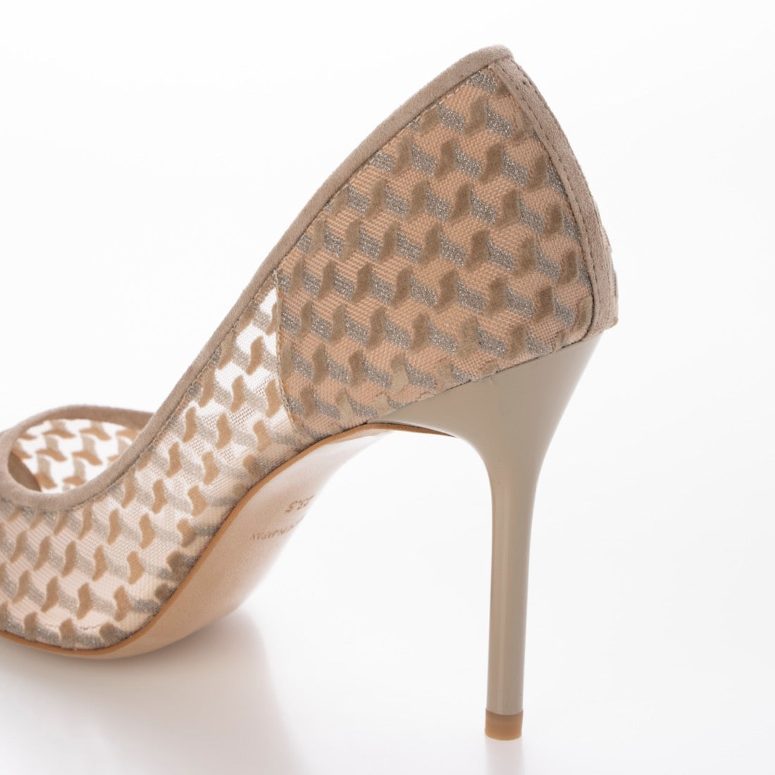 セヴン トゥエルヴ サーティ SEVEN TWELVE THIRTY スティレットヒール 柄チュールパンプス (オークコンビ) オークコンビ