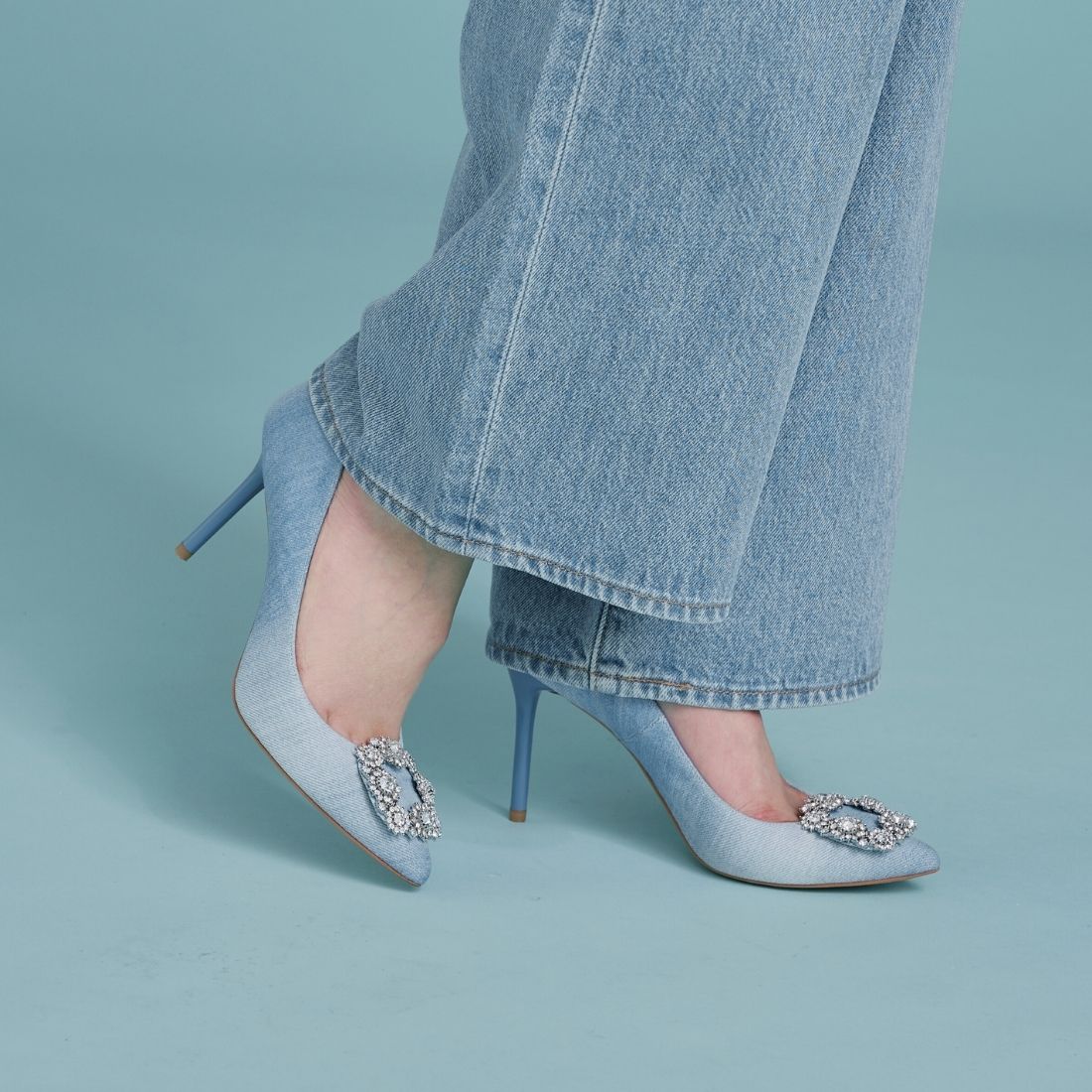 セヴン トゥエルヴ サーティ SEVEN TWELVE THIRTY スティレットヒールビジューバックルパンプス