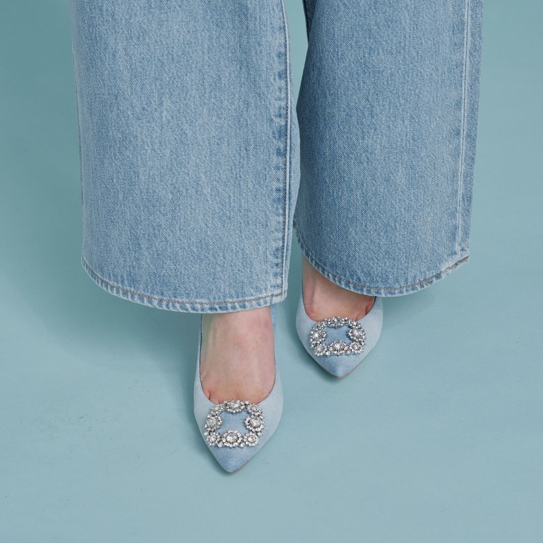 セヴン トゥエルヴ サーティ SEVEN TWELVE THIRTY スティレットヒールビジューバックルパンプス