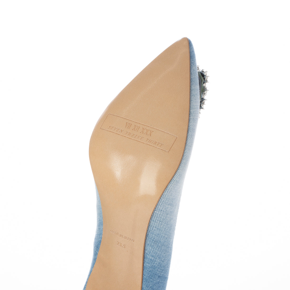 セヴン トゥエルヴ サーティ SEVEN TWELVE THIRTY スティレットヒールビジューバックルパンプス