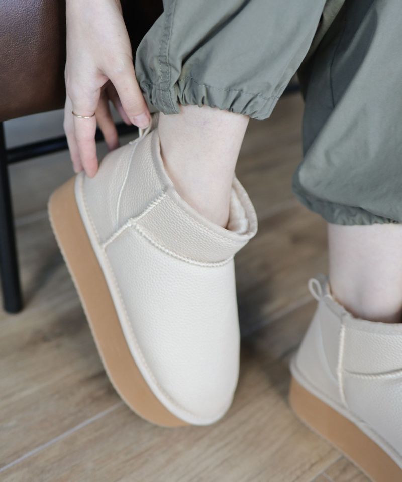 セスト SESTO 軽量厚底ムートンブーツ