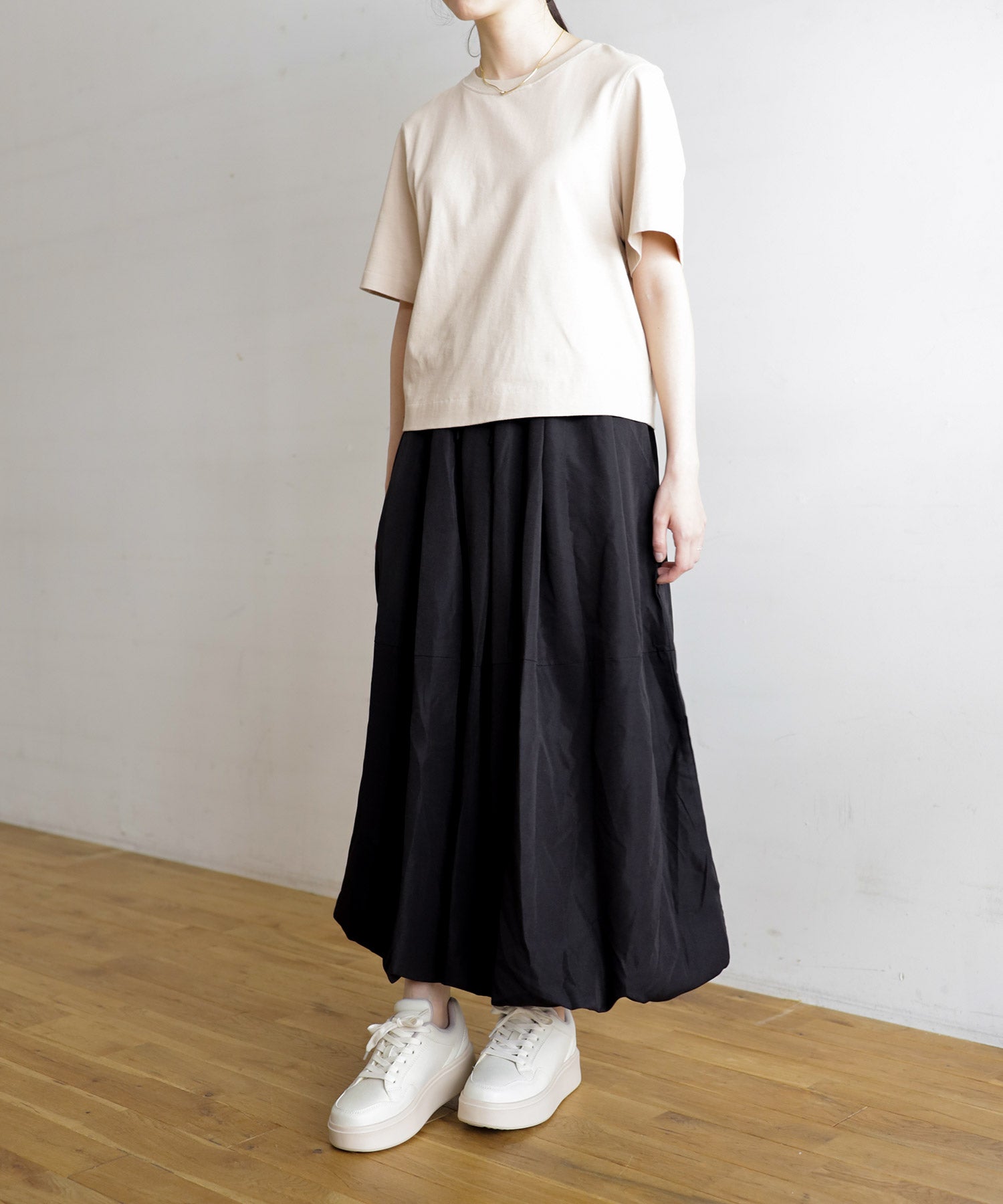 セスト SESTO 軽量厚底レースアップボリュームスニーカー (アイボリー) アイボリー