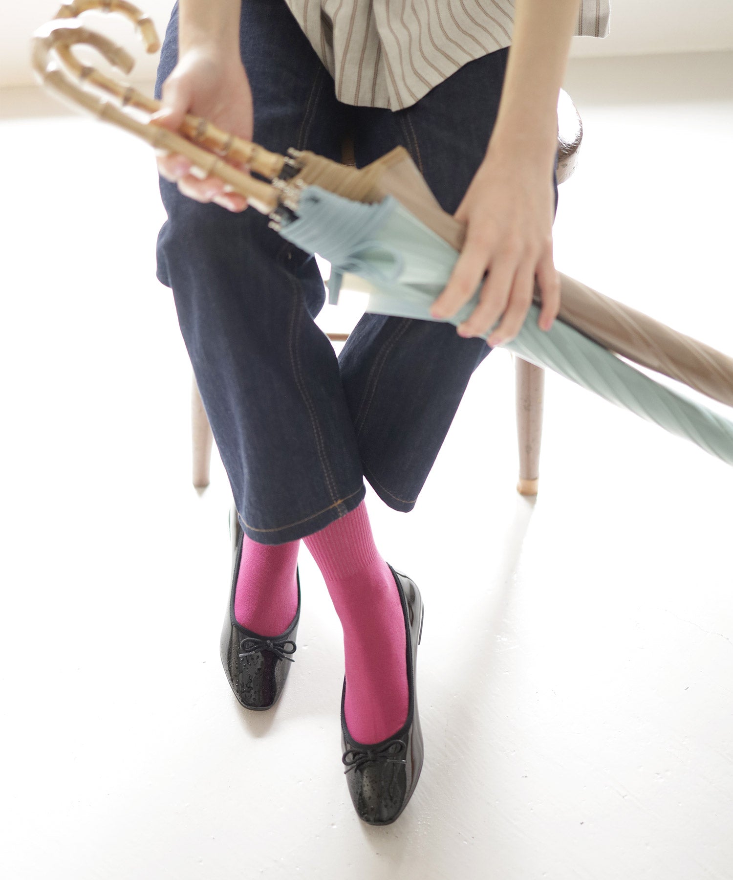 セスト SESTO 生活防水!晴雨兼用バレエシューズ