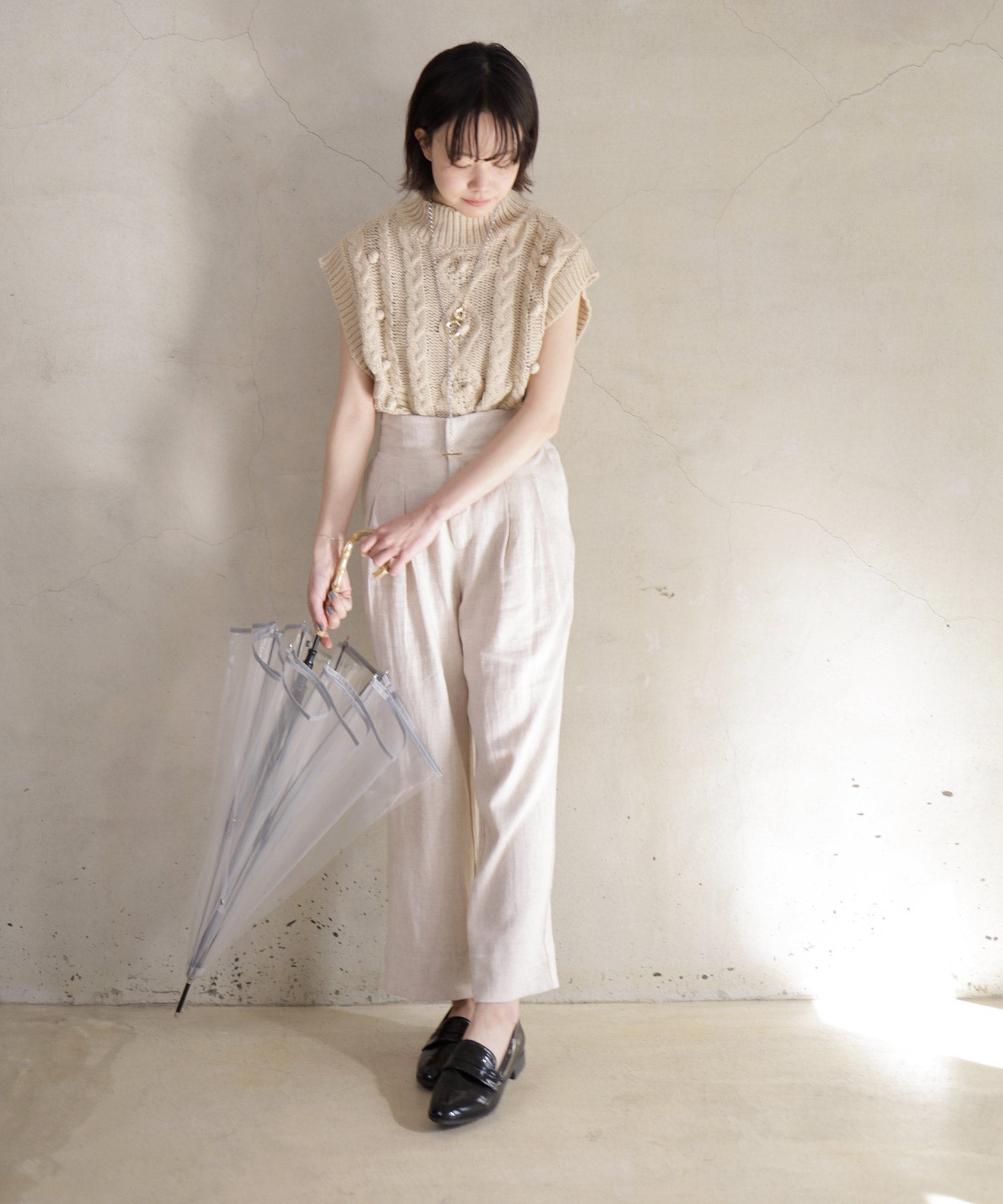 セスト SESTO 生活防水!晴雨兼用コインローファーパンプス