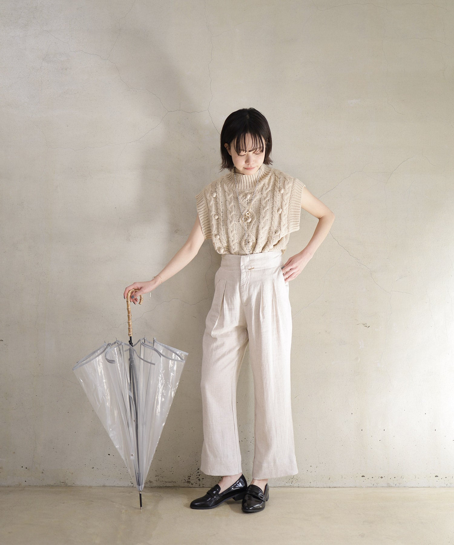 セスト SESTO 生活防水!晴雨兼用コインローファーパンプス