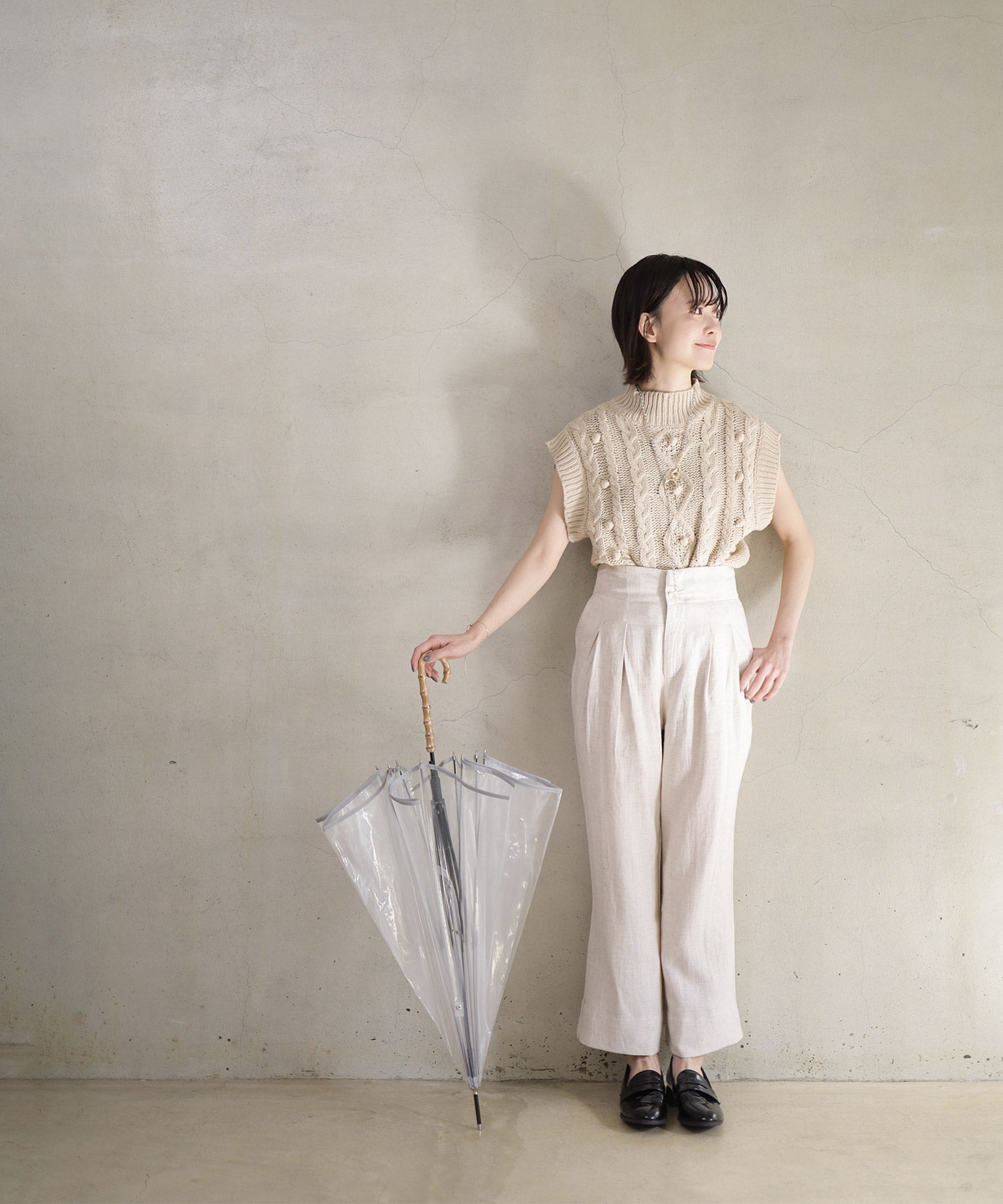 セスト SESTO 生活防水!晴雨兼用コインローファーパンプス