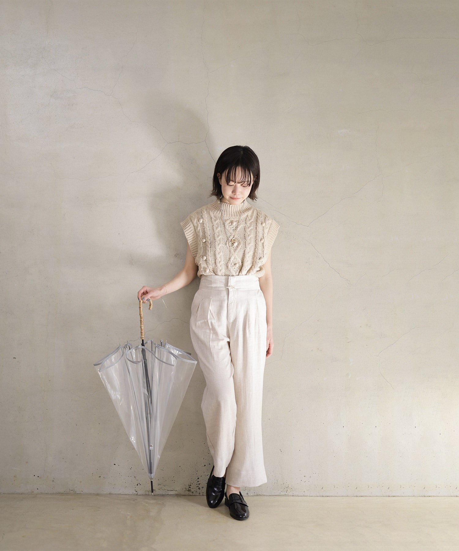 セスト SESTO 生活防水!晴雨兼用コインローファーパンプス