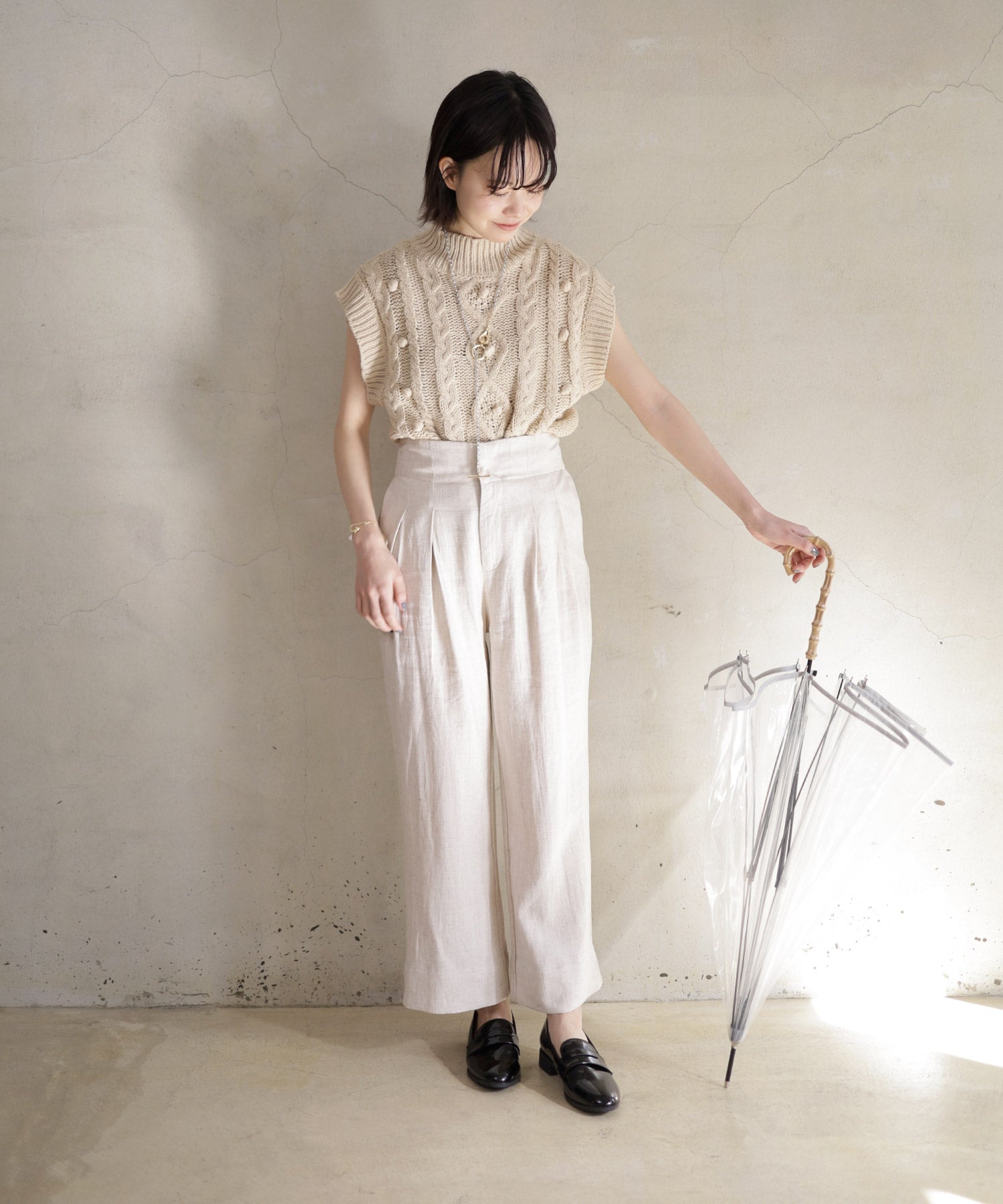 セスト SESTO 生活防水!晴雨兼用コインローファーパンプス