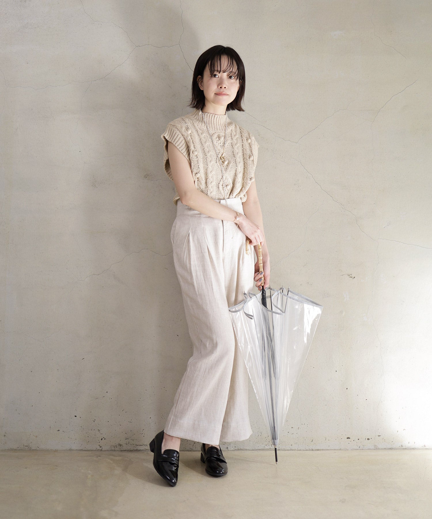 セスト SESTO 生活防水!晴雨兼用コインローファーパンプス