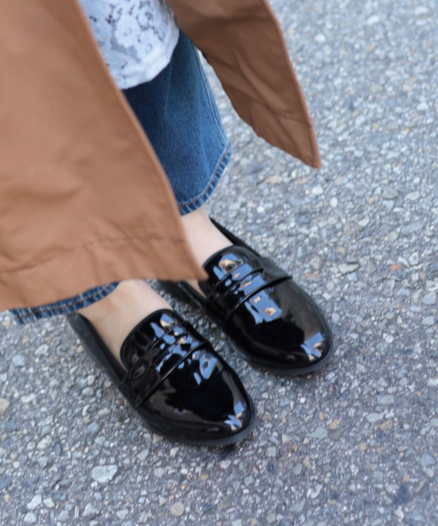 セスト SESTO 生活防水!晴雨兼用コインローファーパンプス