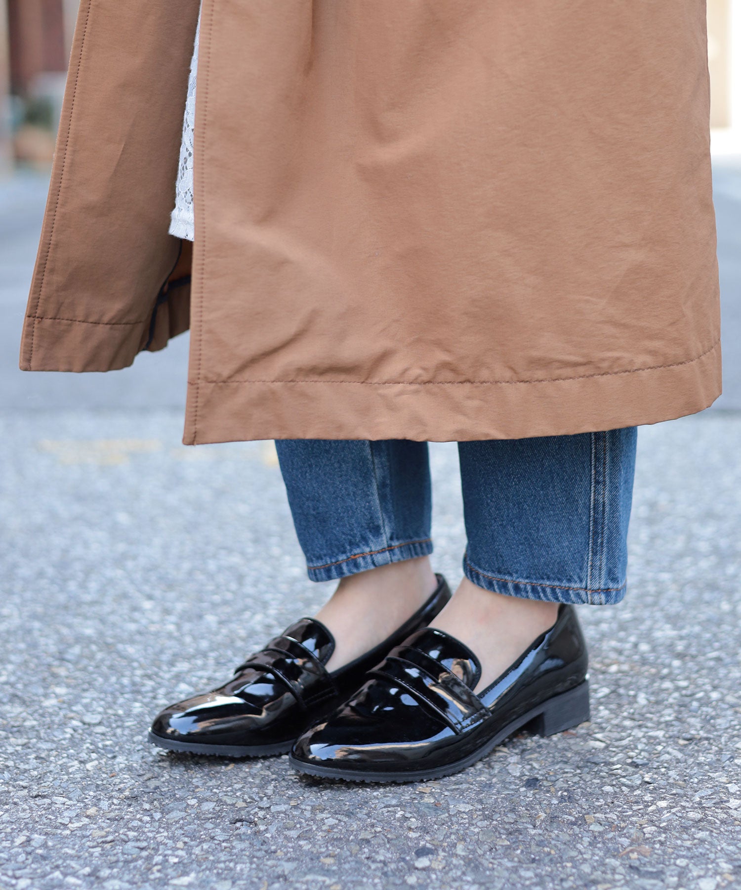 セスト SESTO 生活防水!晴雨兼用コインローファーパンプス