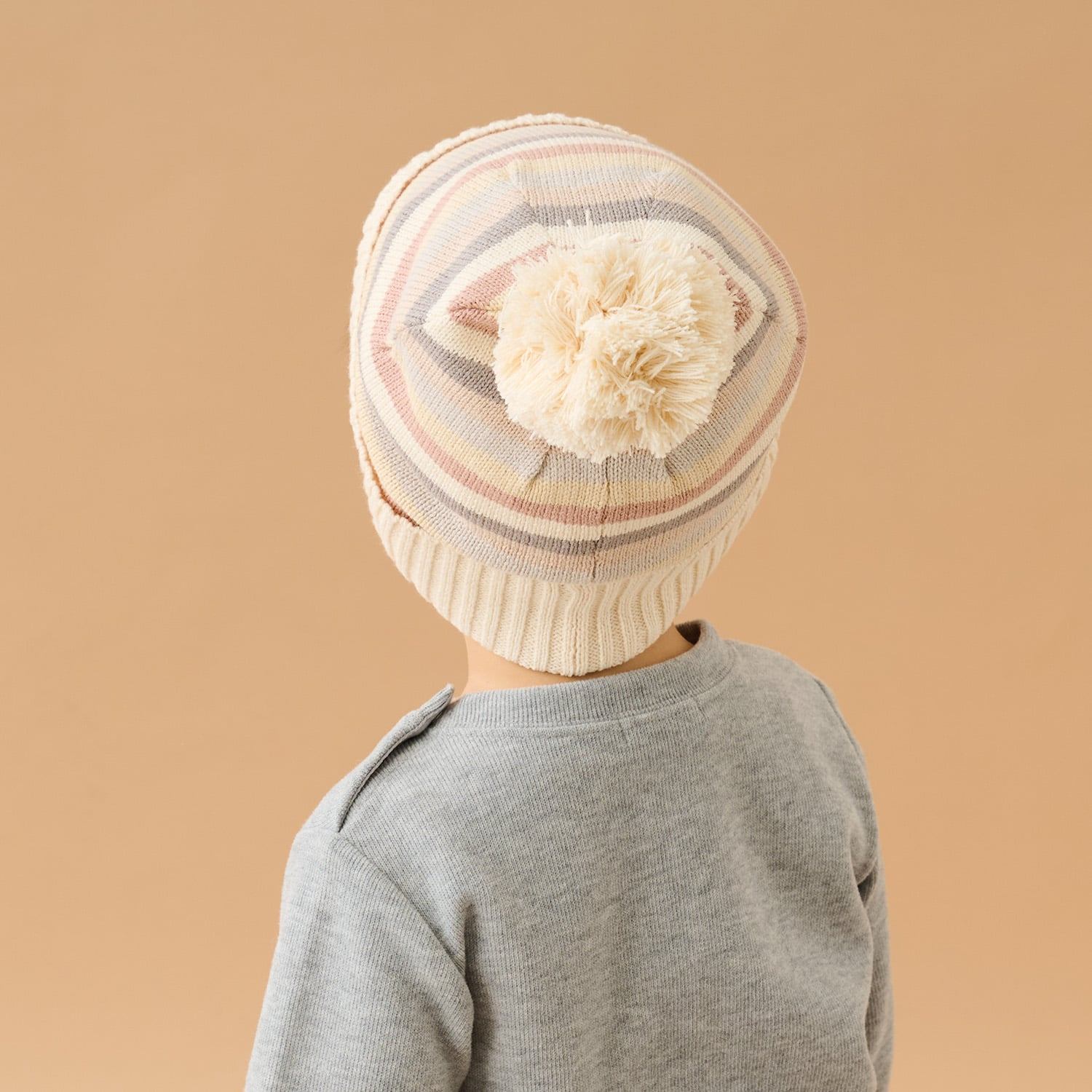 センス オブ ワンダー sense of wonder マルチボーダーニット帽 (赤) 赤