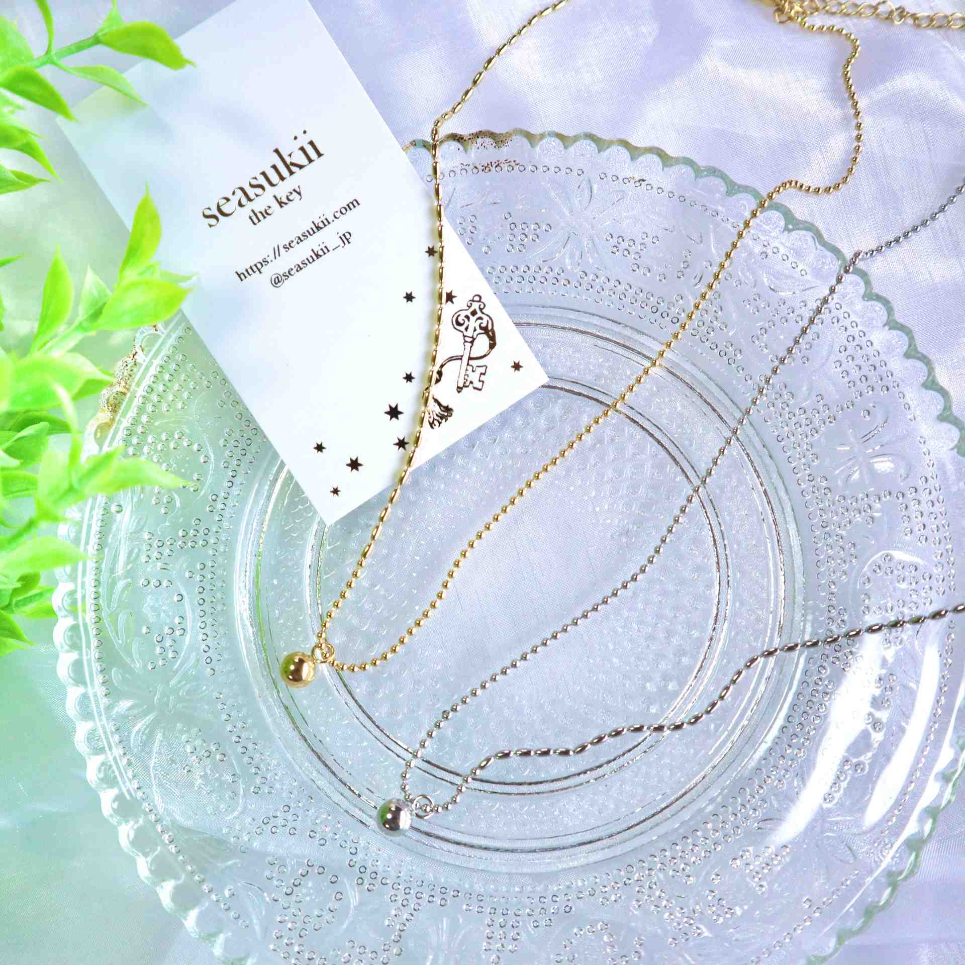 シースキー seasukii ステンレスボールトップネックレス