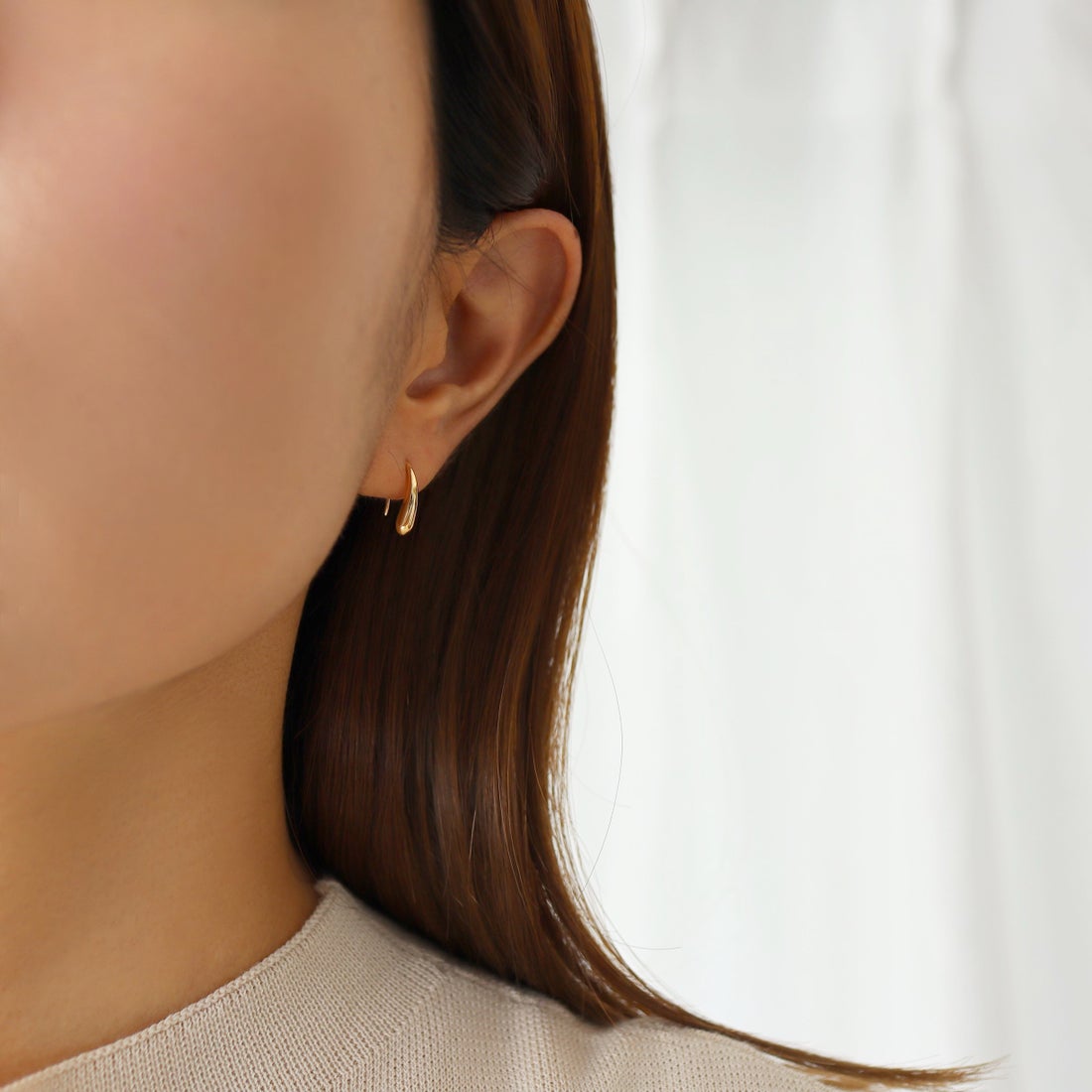 シースキー seasukii 不銹鋼水滴耳環