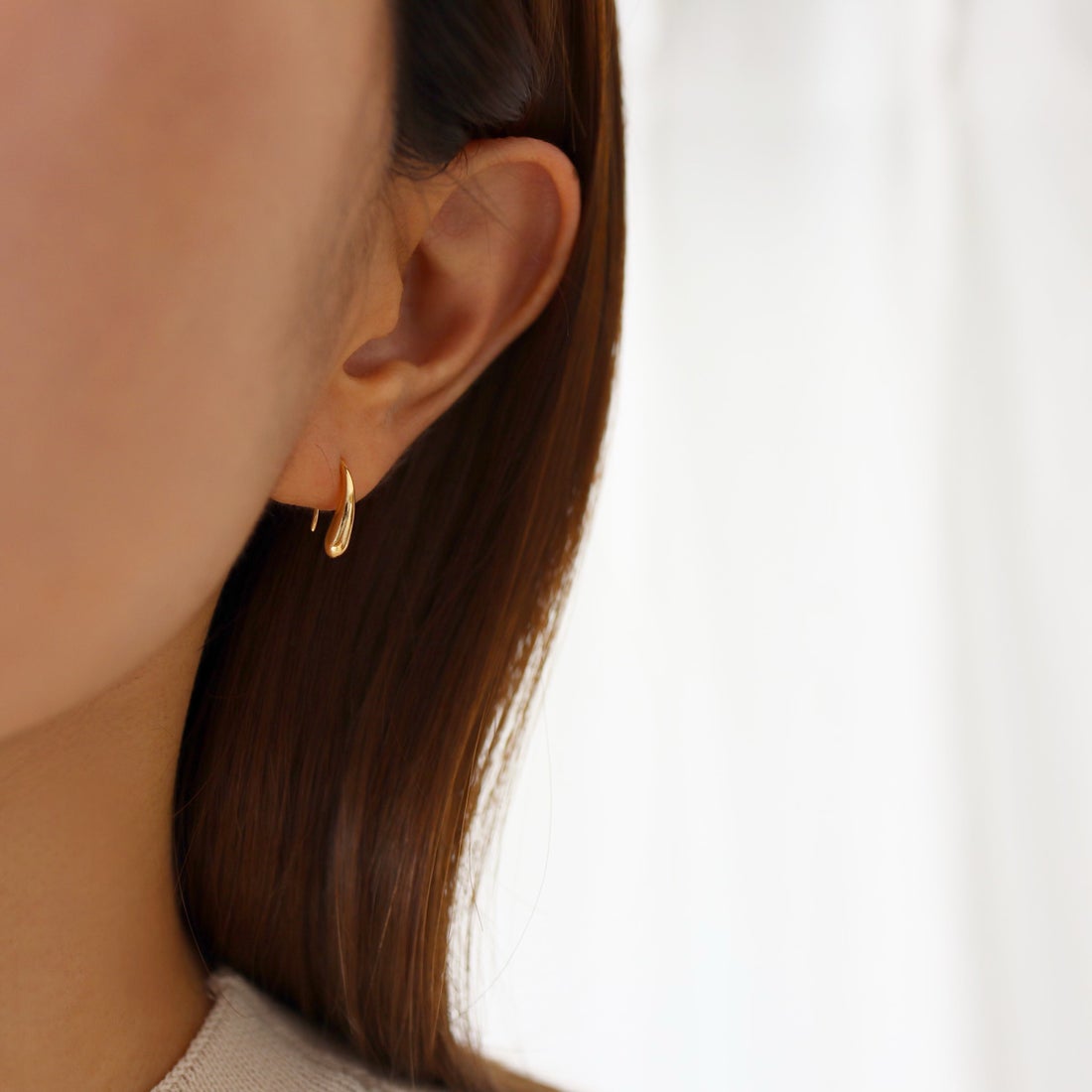 シースキー seasukii 不銹鋼水滴耳環