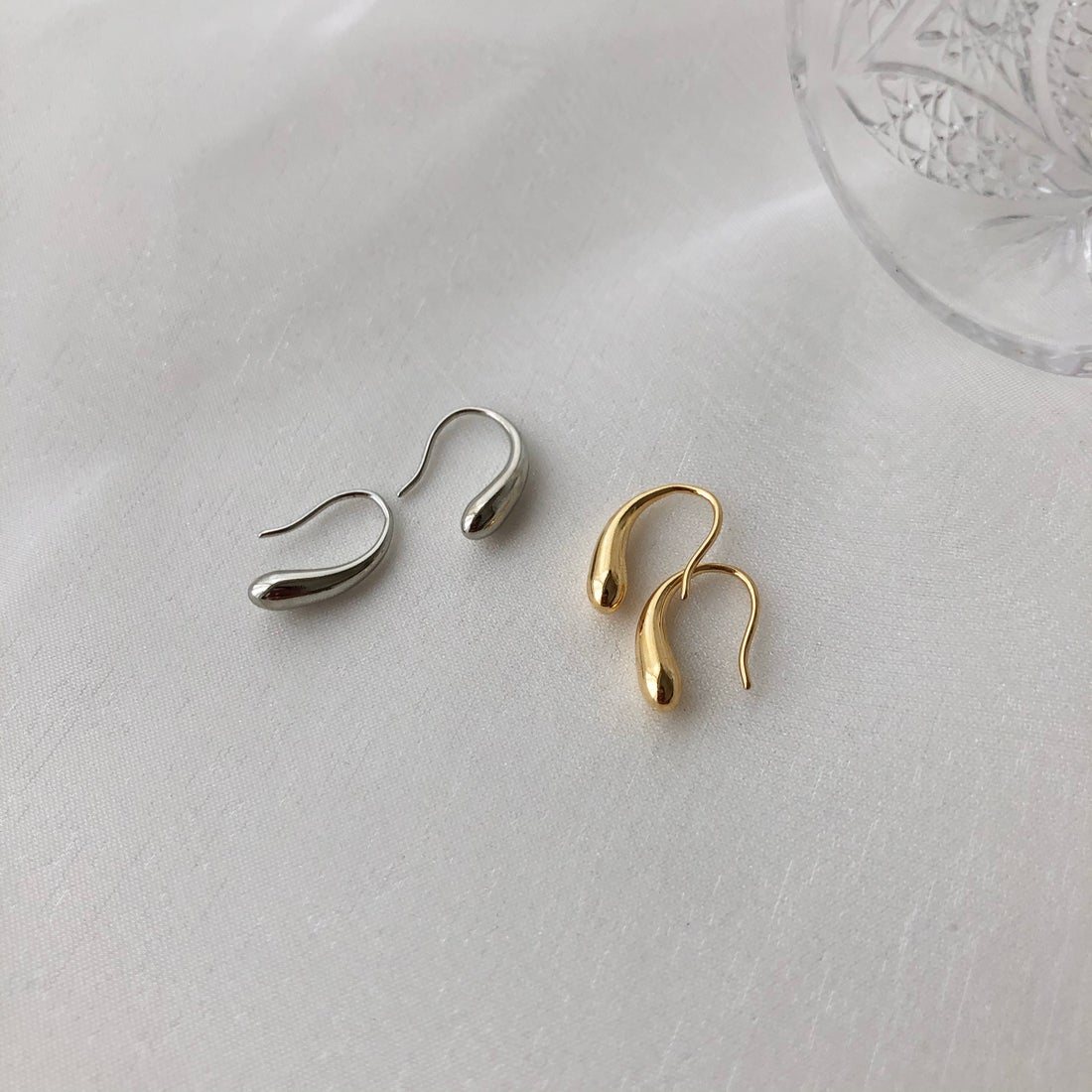 シースキー seasukii 不銹鋼水滴耳環