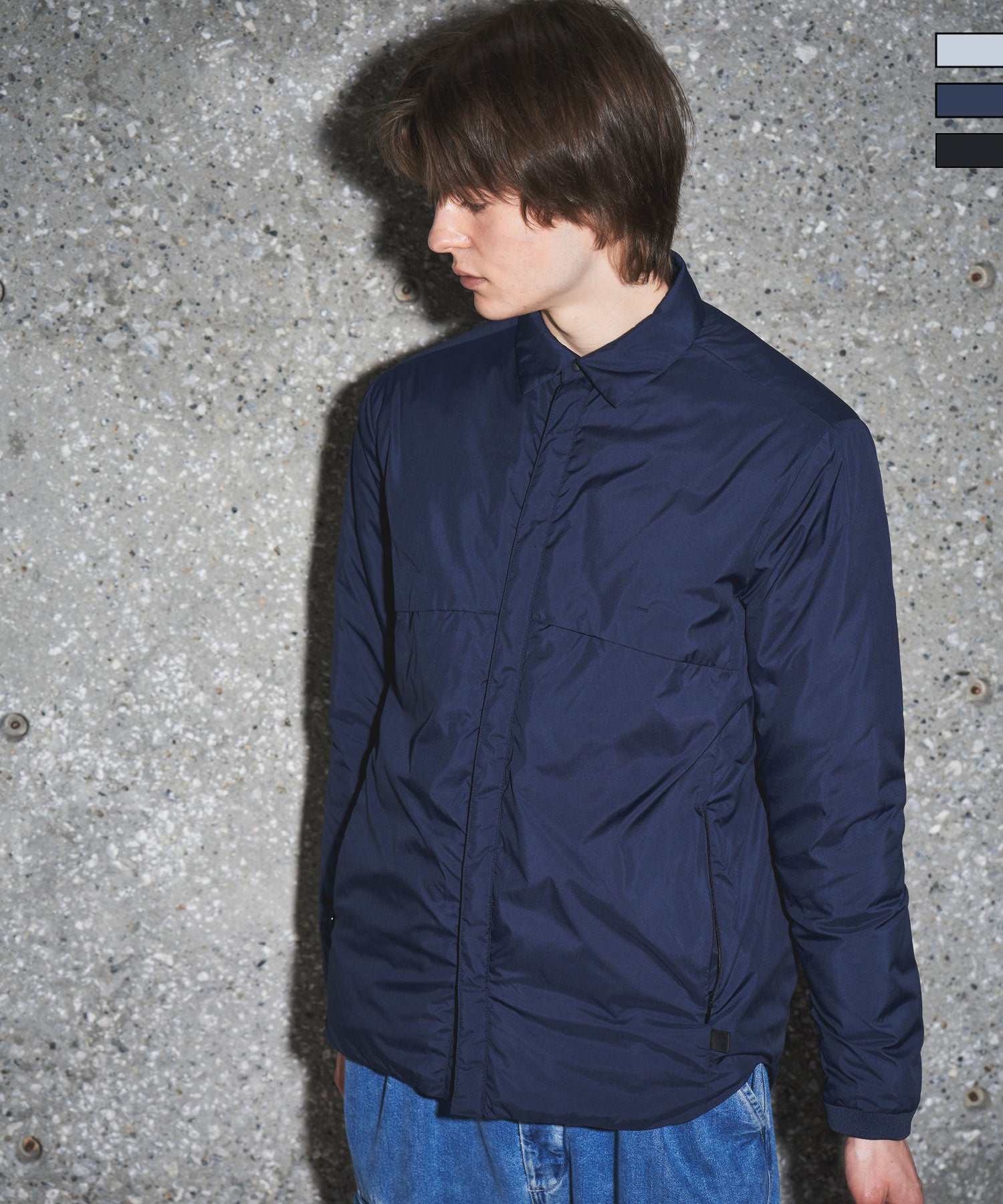 プラスフェニックス +phenix INNER DOWN SHIRTS 內襯羽絨衫 碳素材料石墨烯