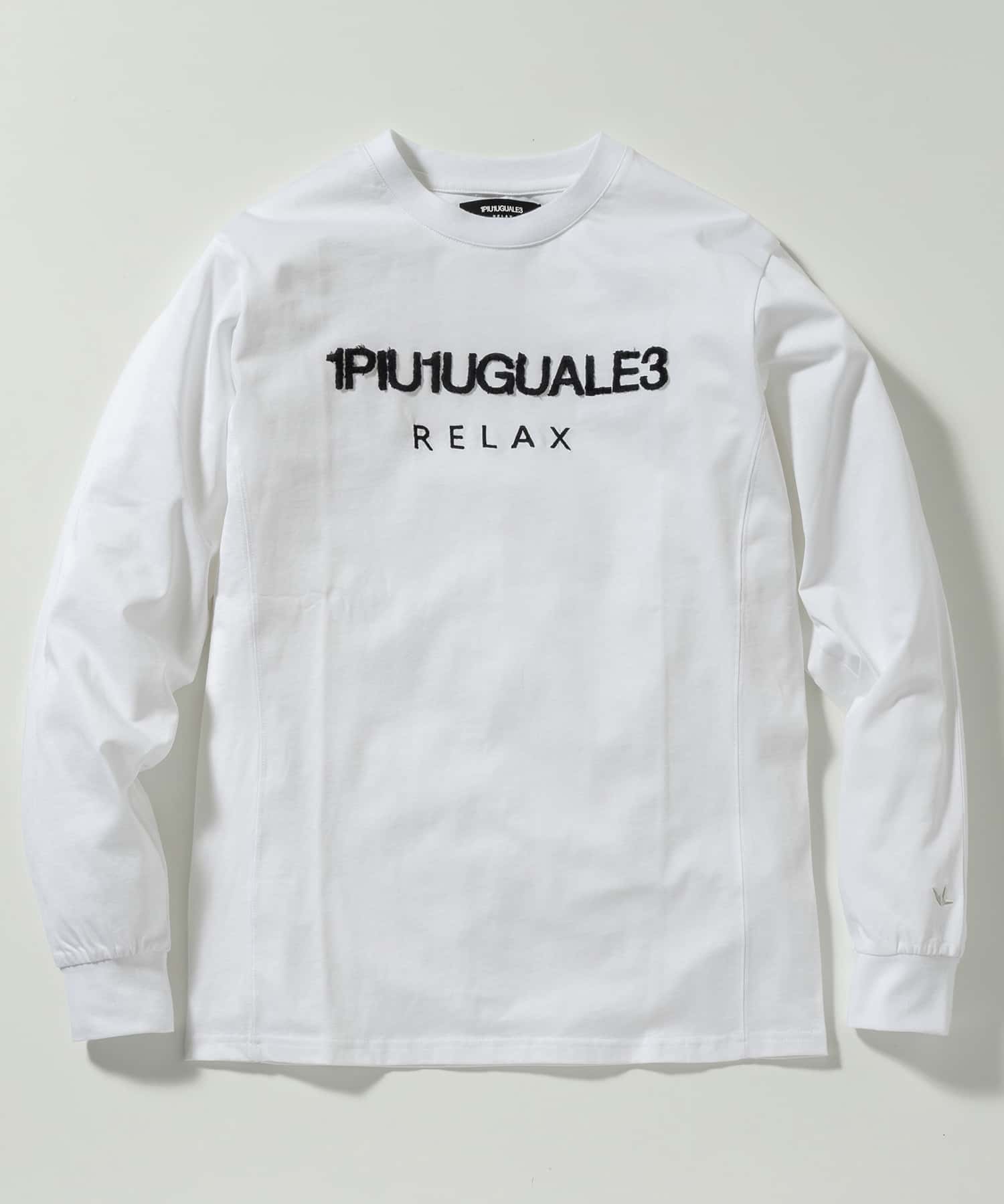 ウノ ピゥ ウノ ウグァーレ トレ リラックス 1PIU1UGUALE3 RELAX 1PIU1UGUALE3 RELAXボアロゴ刺繍ロングTシャツ