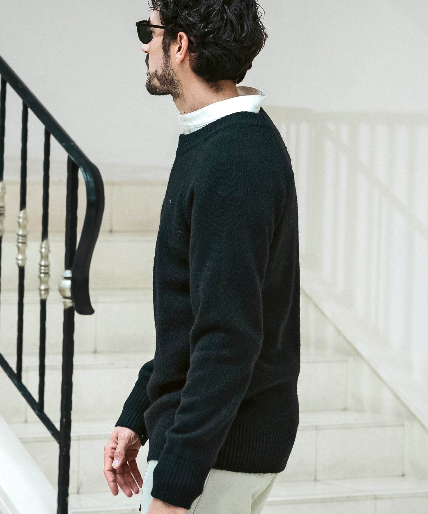 ウノ ピゥ ウノ ウグァーレ トレ リラックス 1PIU1UGUALE3 RELAX クルーネックベーシックニット 【雑誌LEON掲載】