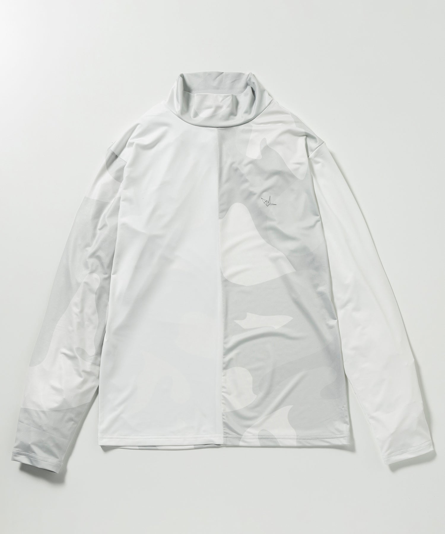ウノ ピゥ ウノ ウグァーレ トレ リラックス 1PIU1UGUALE3 RELAX クレイジーカモランニングモックネックTシャツ (ホワイト) ホワイト
