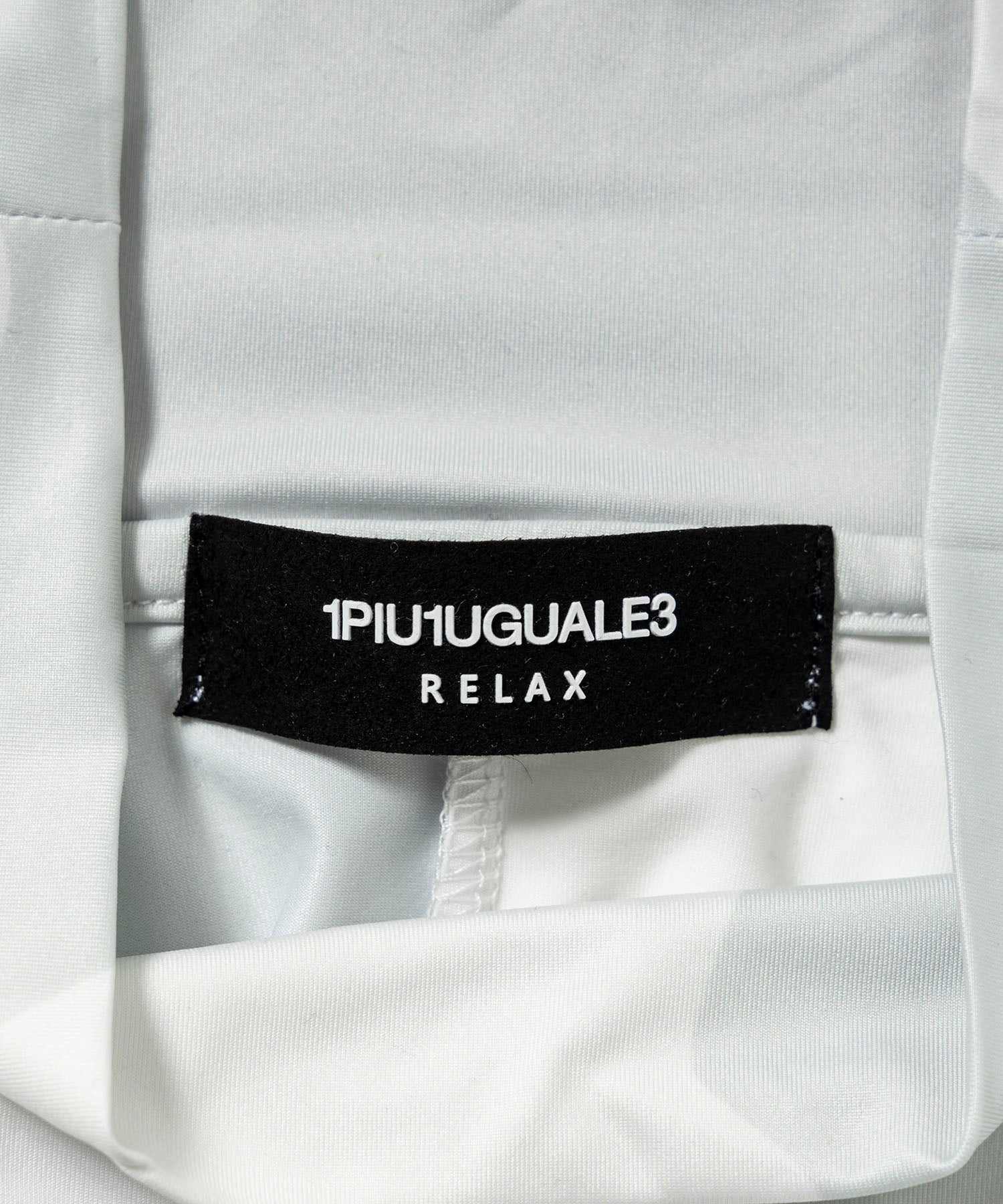 ウノ ピゥ ウノ ウグァーレ トレ リラックス 1PIU1UGUALE3 RELAX クレイジーカモランニングモックネックTシャツ (ホワイト) ホワイト