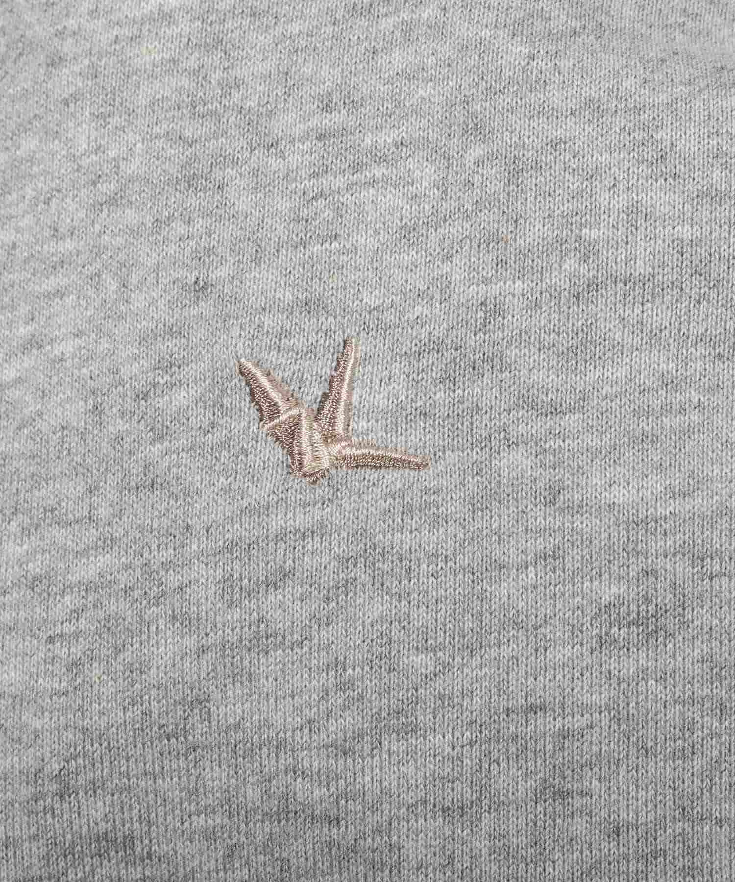 ウノ ピゥ ウノ ウグァーレ トレ リラックス 1PIU1UGUALE3 RELAX ラインストーン ブランドロゴ スウェットジップパーカー スウェットフーディー (グレー) グレー