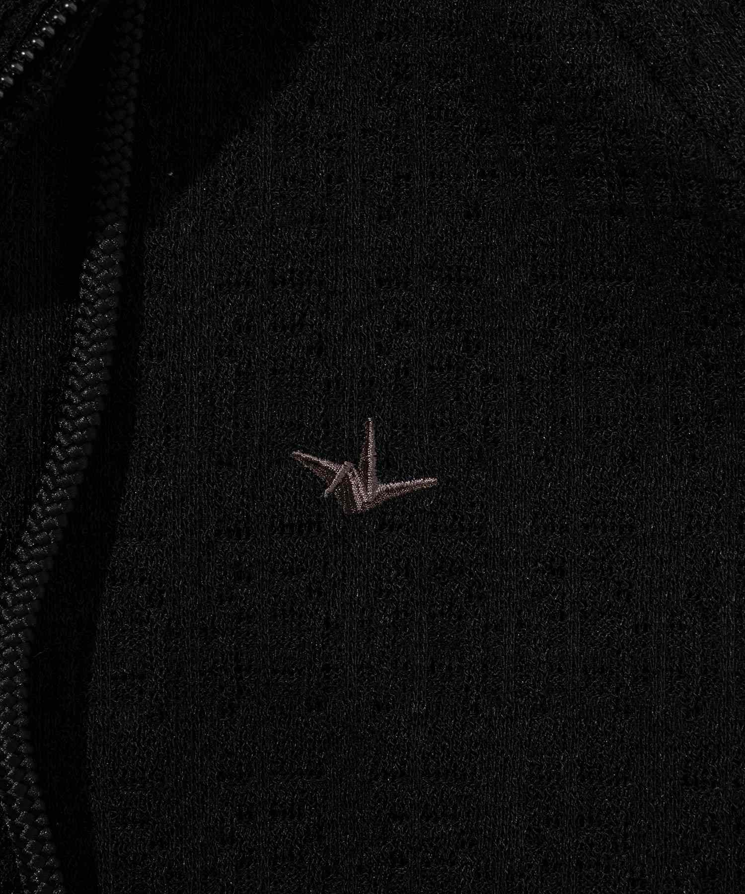 ウノ ピゥ ウノ ウグァーレ トレ リラックス 1PIU1UGUALE3 RELAX ブラックジャガード ストレッチ ジップアップパーカー (軽量/通気性) (ブラック) ブラック