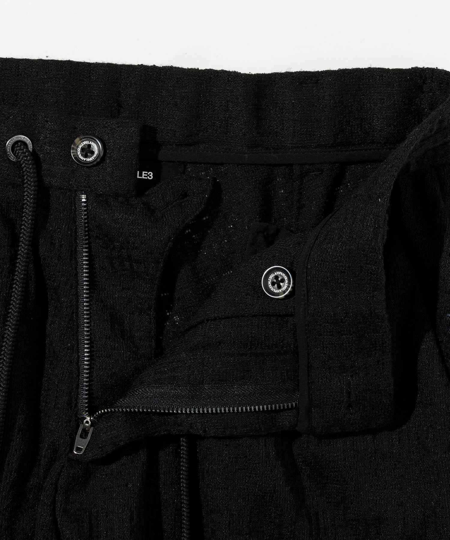 ウノ ピゥ ウノ ウグァーレ トレ リラックス 1PIU1UGUALE3 RELAX ブラックジャガード リラックス スラックス ロングパンツ (ストレッチ/軽量) (ブラック) ブラック