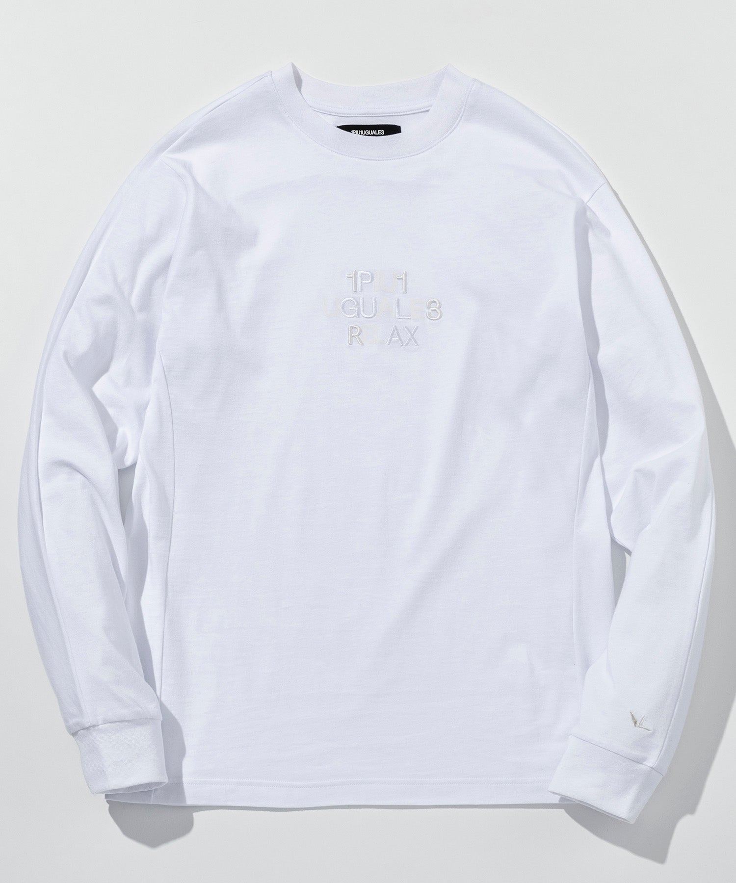 ウノ ピゥ ウノ ウグァーレ トレ リラックス 1PIU1UGUALE3 RELAX コンビネーションロゴロングTシャツ (ホワイト) ホワイト