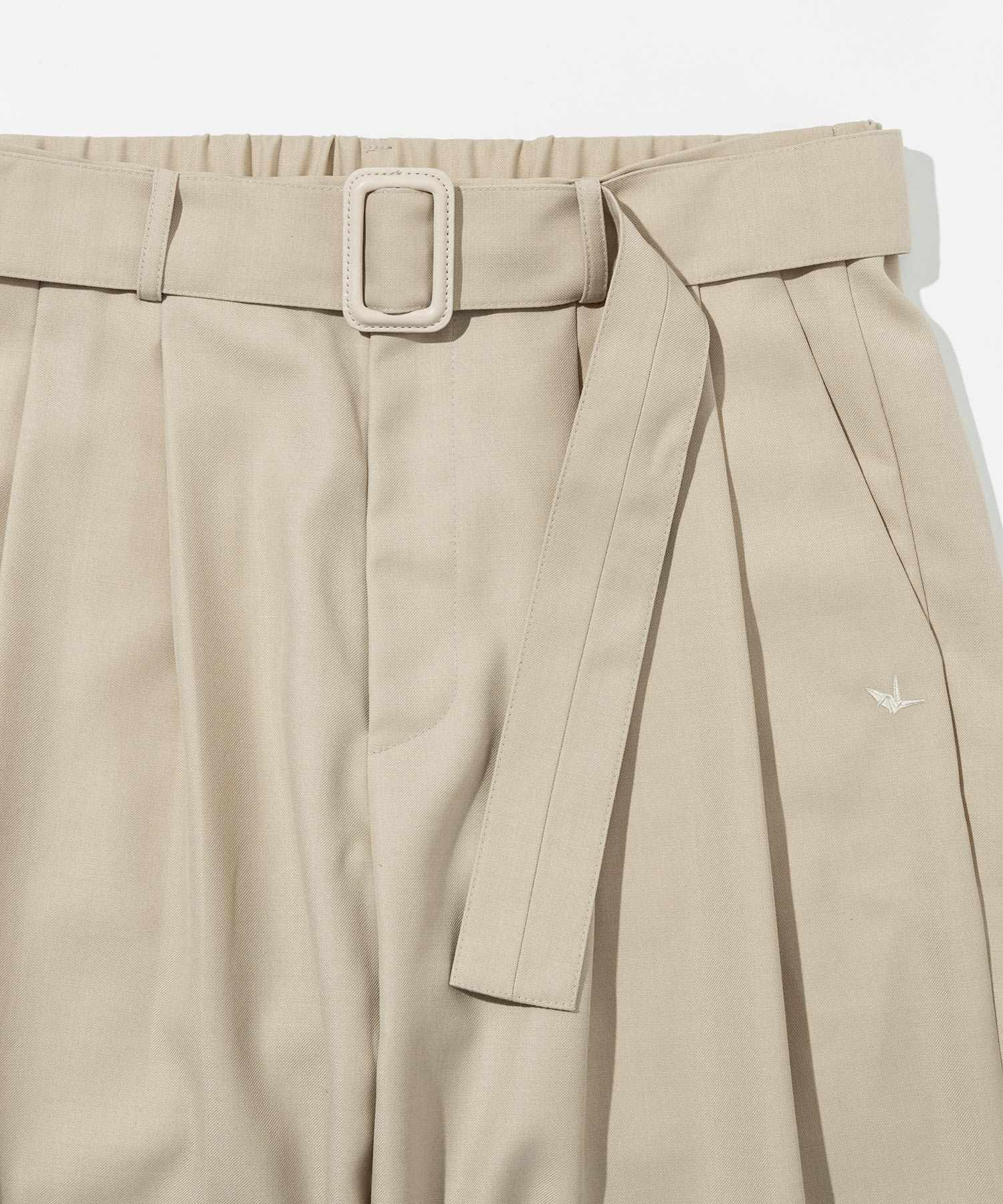 ウノ ピゥ ウノ ウグァーレ トレ リラックス 1PIU1UGUALE3 RELAX 【WEB・直営店限定】ウールブレンド ツータック ワイドシルエット スラックス (ベージュ) ベージュ