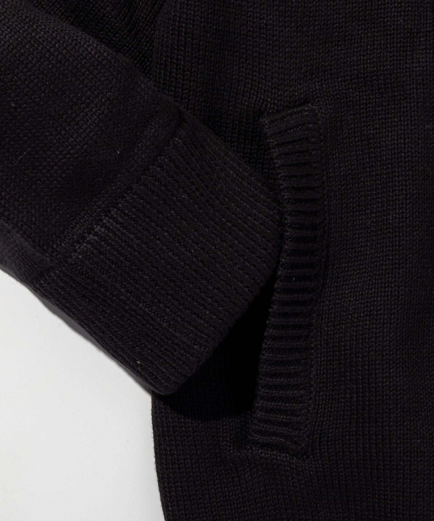 ウノ ピゥ ウノ ウグァーレ トレ リラックス 1PIU1UGUALE3 RELAX センターリブ ヘビーウェイト ニットカーディガン (ブラック) ブラック