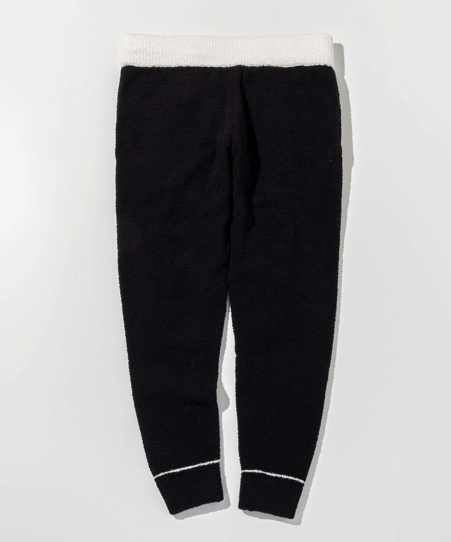 ウノ ピゥ ウノ ウグァーレ トレ リラックス 1PIU1UGUALE3 RELAX バイカラースマートシルエット ニットロングパンツ(保温性/伸縮性) (ブラック) ブラック