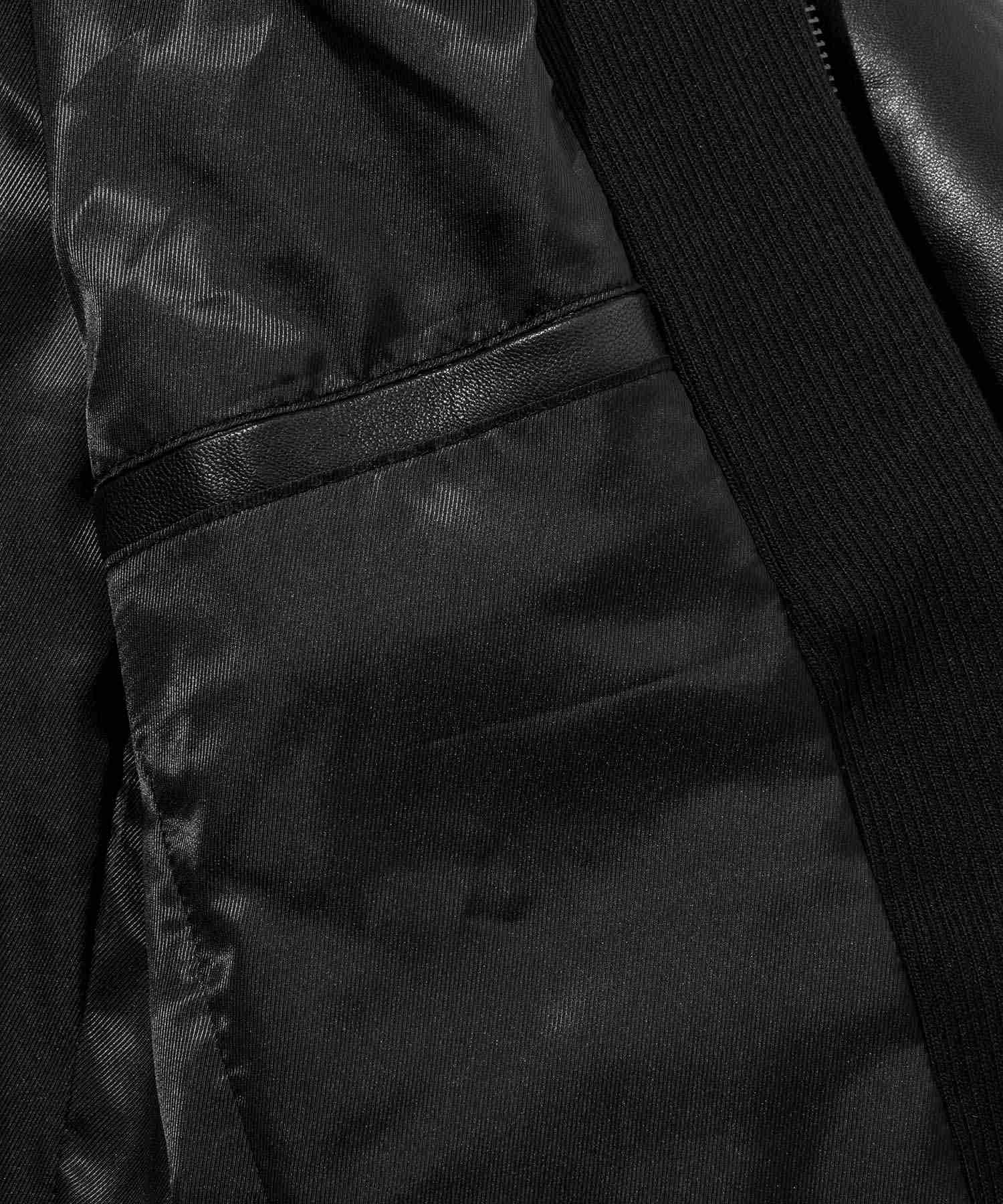 エイケイエムコンテンポラリー AKM Contemporary キルティング レザーレイヤード ダウンジャケット(保温性/防風性) (ブラック) ブラック