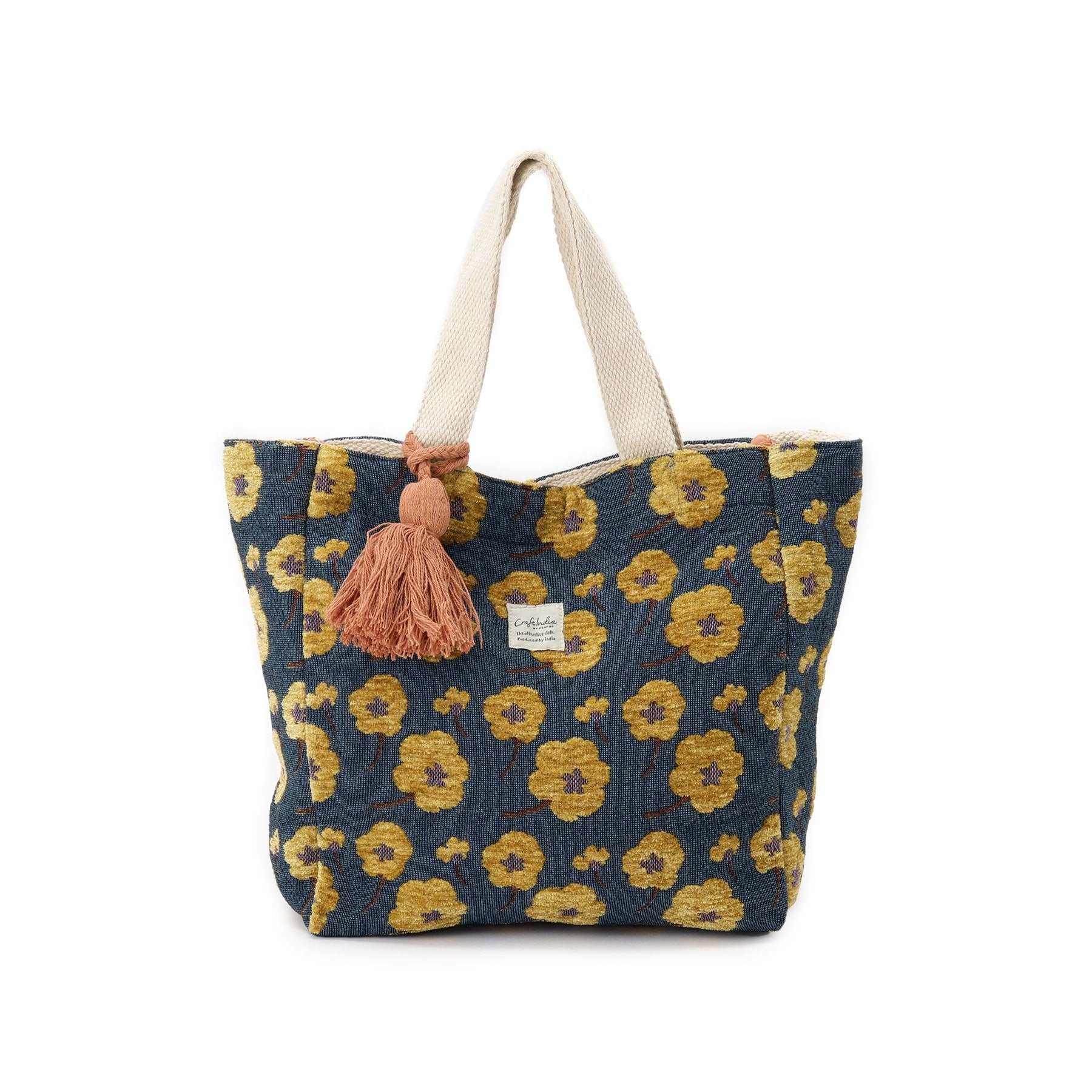 シューラルー SHOO・LA・RUE インド製ジャカードランチトートバッグ (ライトグレー(411)) ライトグレー(411)