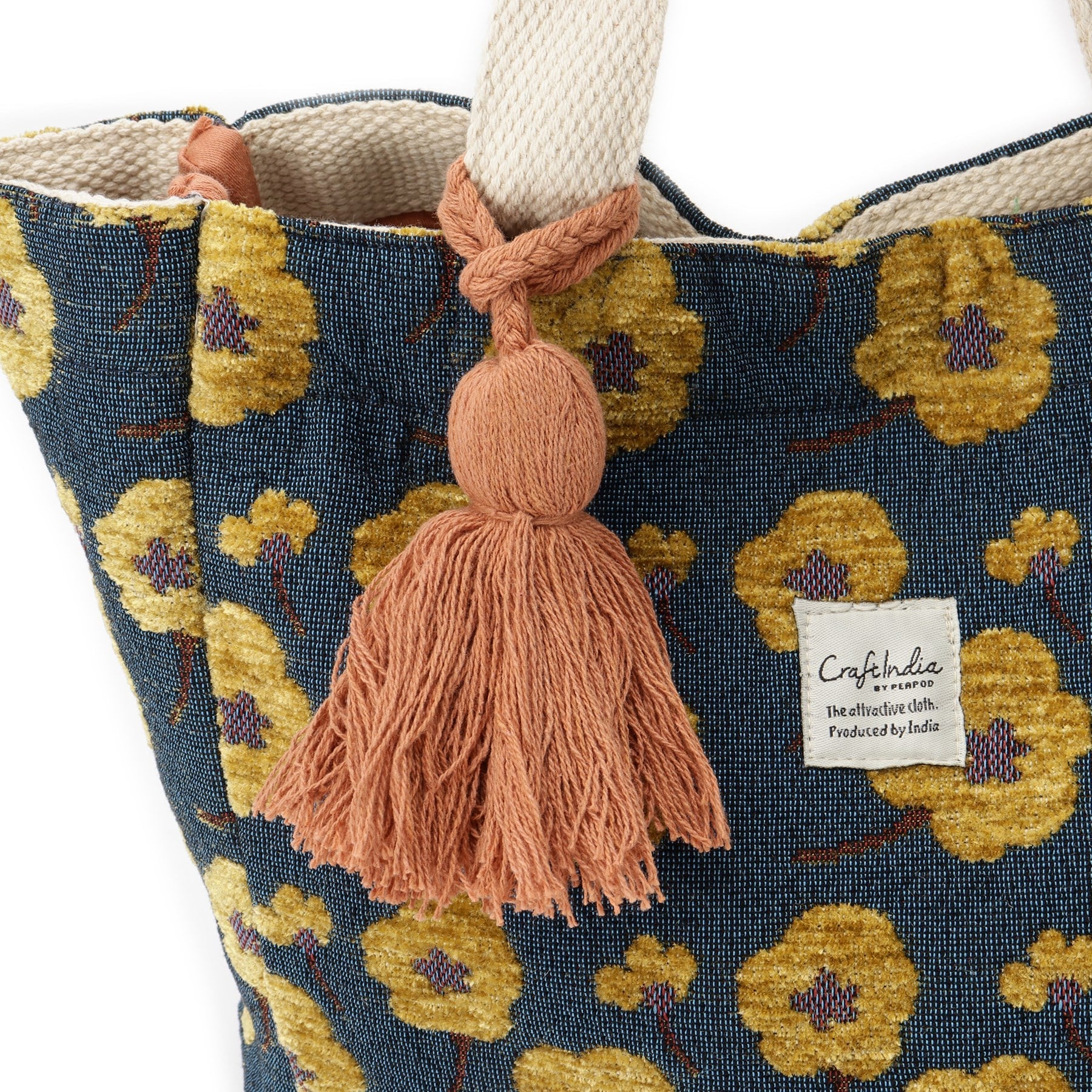 シューラルー SHOO・LA・RUE インド製ジャカードランチトートバッグ (ライトグレー(411)) ライトグレー(411)