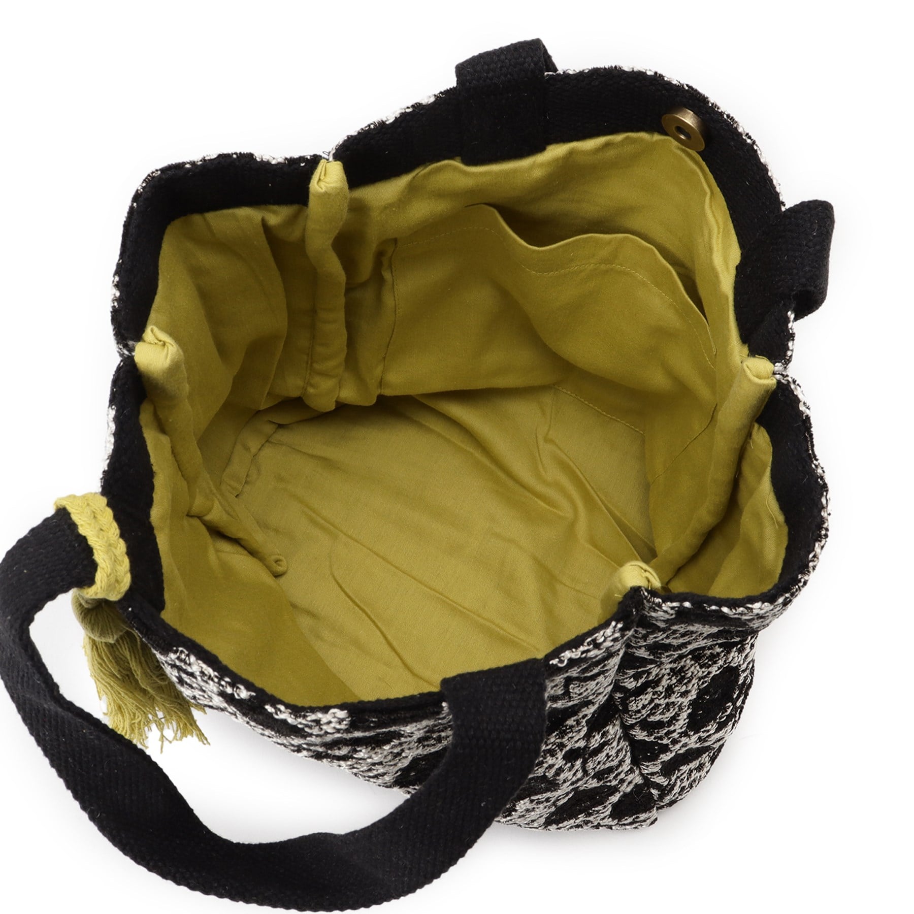 シューラルー SHOO・LA・RUE インド製ジャカードランチトートバッグ (ブルー(451)) ブルー(451)