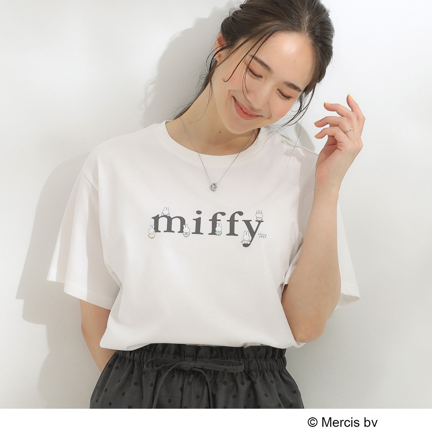 シューラルー SHOO・LA・RUE 【miffy】グラフィックTシャツ (ホワイト(101)) ホワイト(101)