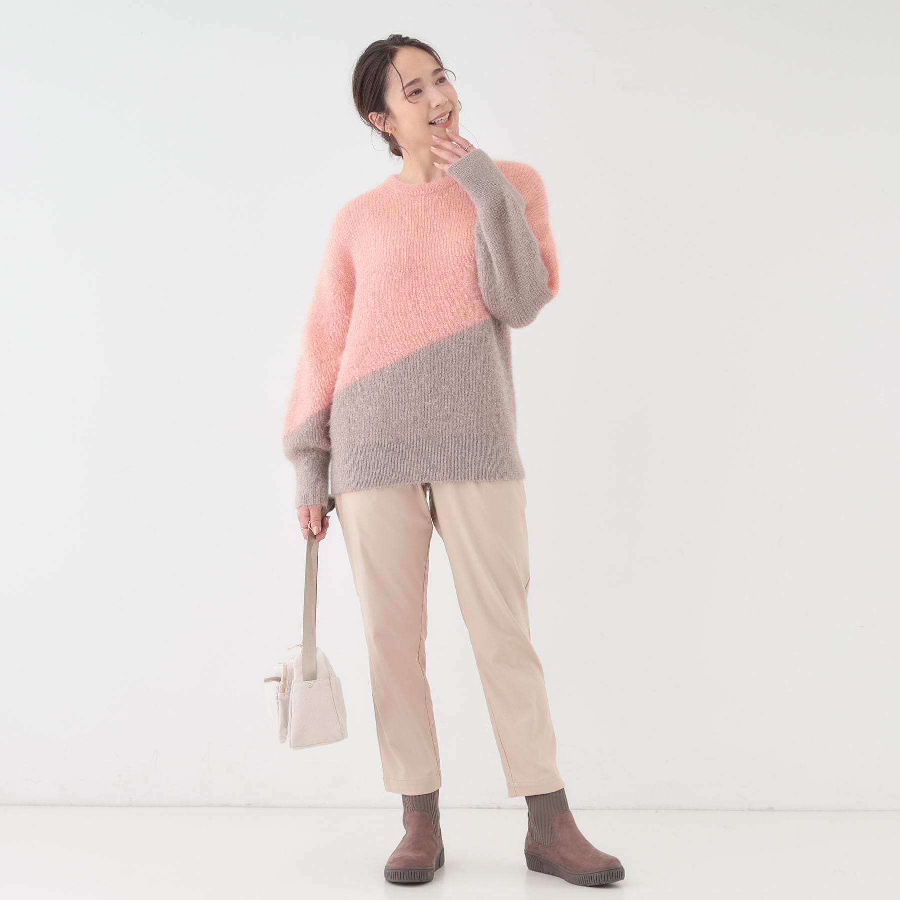 シューラルー SHOO・LA・RUE あったかハイパー裏起毛テーパード (チャコールグレー(014)) チャコールグレー(014)