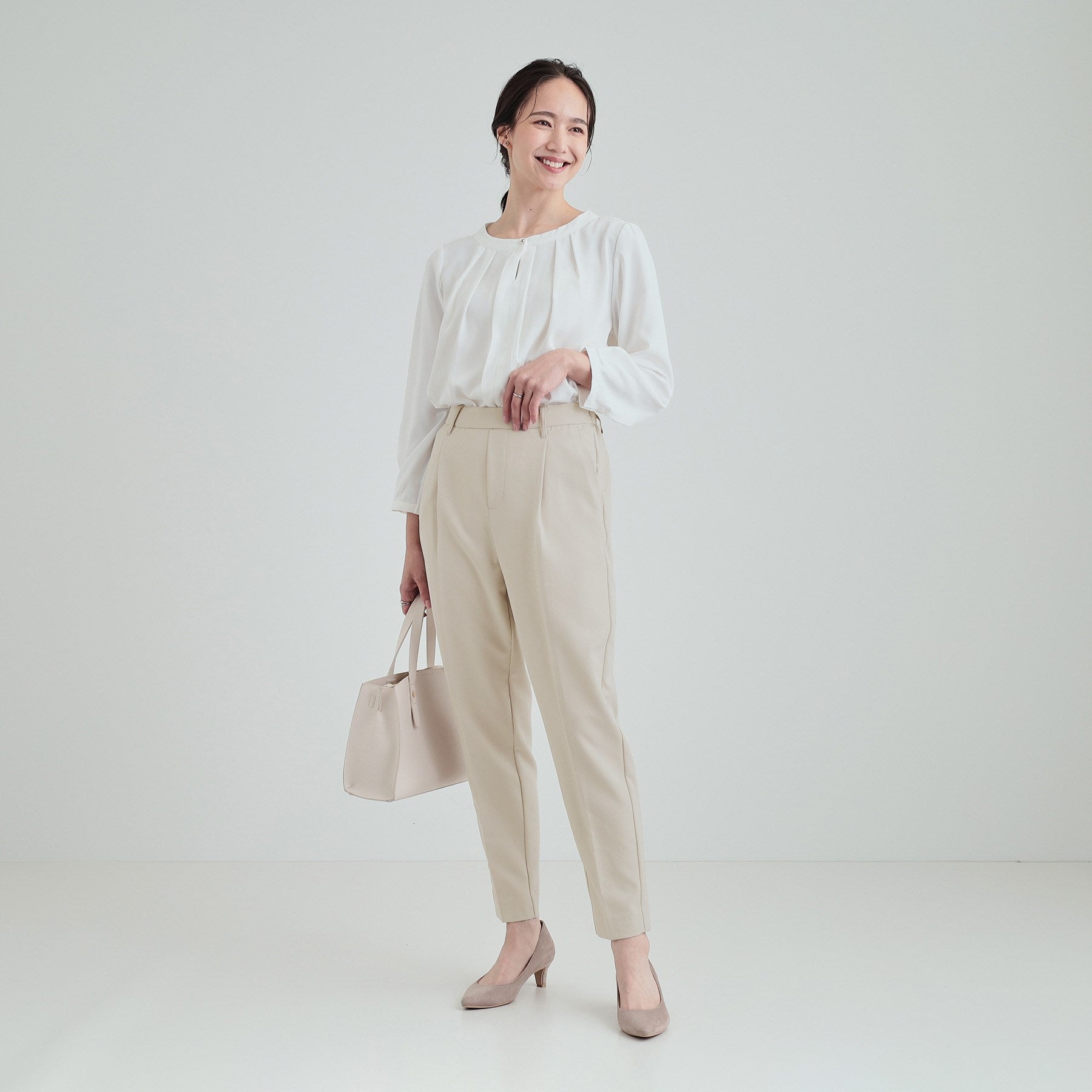 シューラルー SHOO・LA・RUE ダブルクロステーパードパンツ