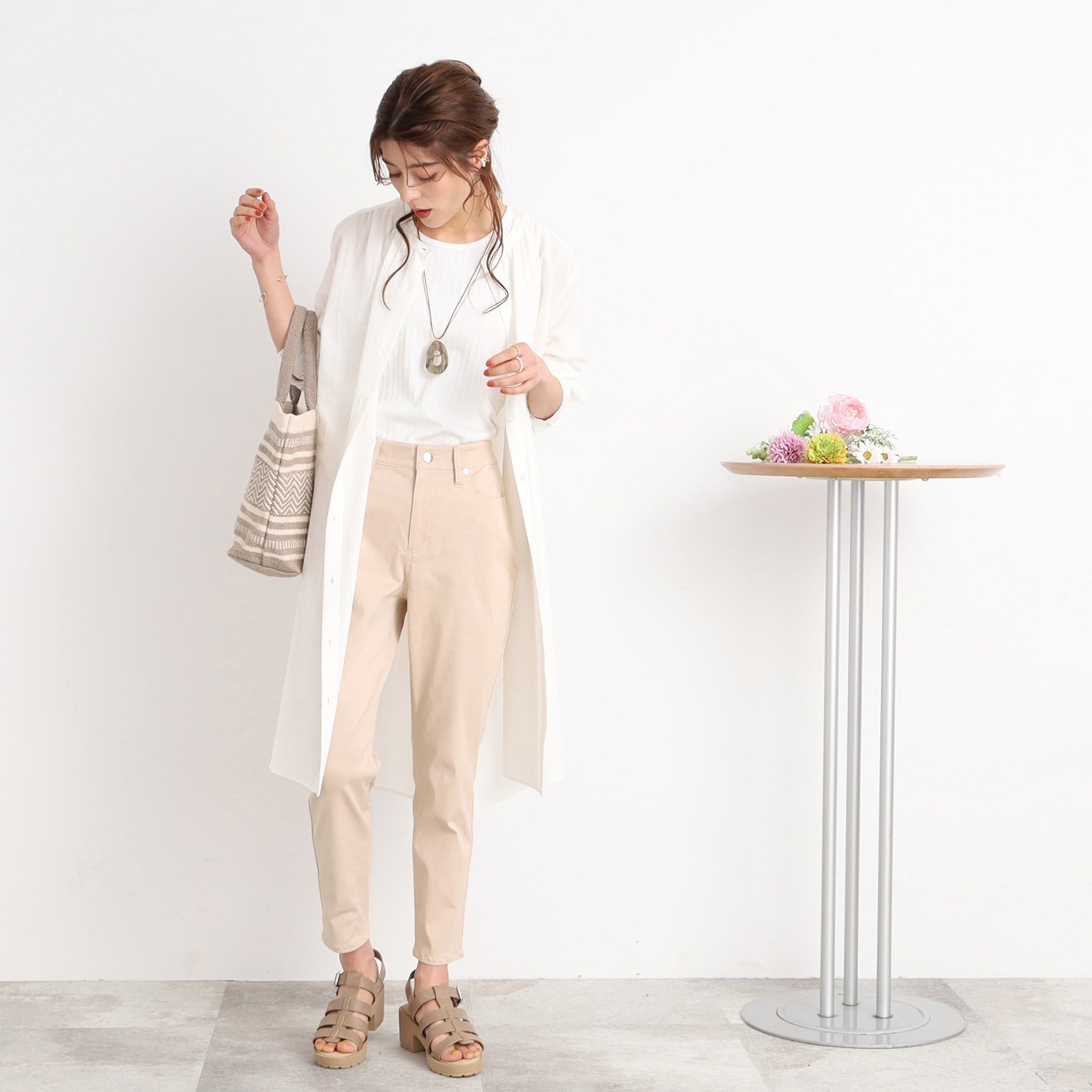 シューラルー SHOO・LA・RUE 一本は揃えておきたい【UV/接触冷感】ひんやりスキニーパンツ