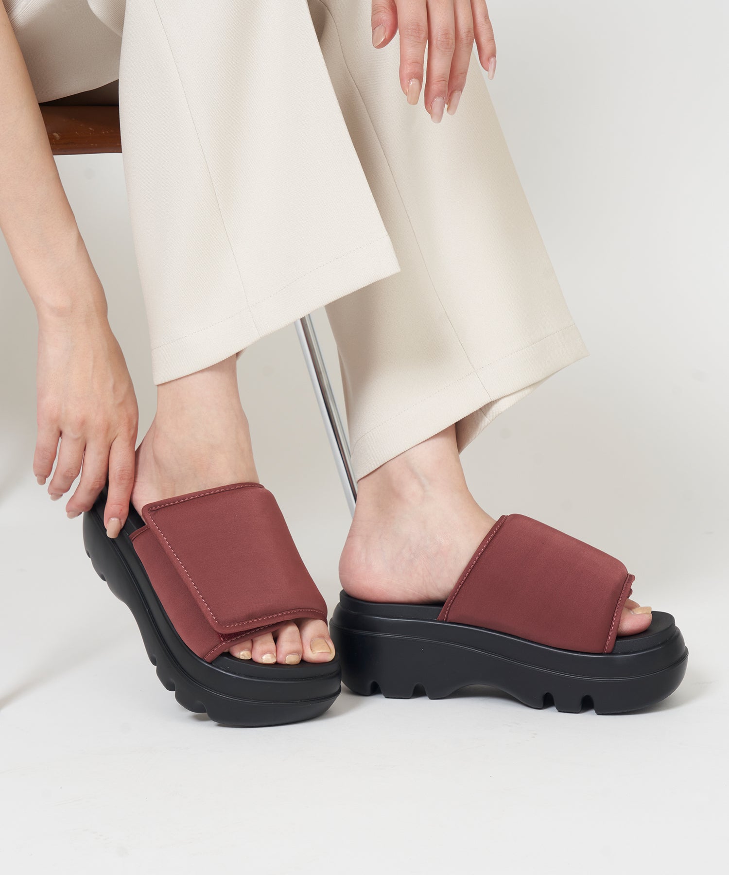 シャカ SHAKA PUFFY SLIDE CHUNKY (Bordeaux 01P) Bordeaux 01P