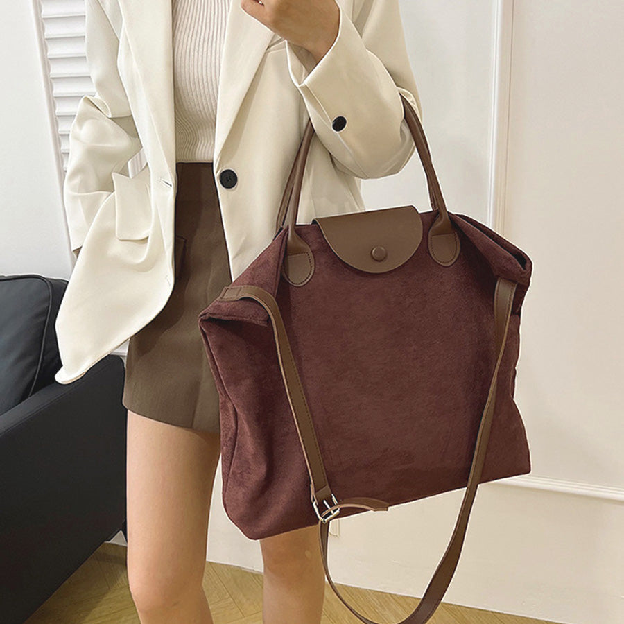 Shopping Go Tote Bag A4 Size Compatible Large Shoulder Carry BIG Size Simple Feminine Stylish Women Adult Ladies Casual Bag Mom Housewife Convenient Foldable