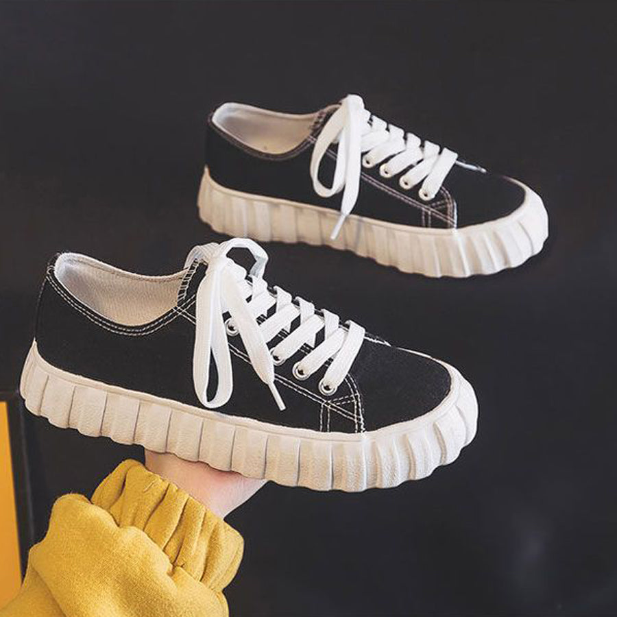 ショッピングゴー shoppinggo キャンバススニーカー キャンバスシューズ 幅広 軽量 男女兼用 レースアップ 通学 学生 靴 シンプル カジュアル ローカット 人気 い痛くない