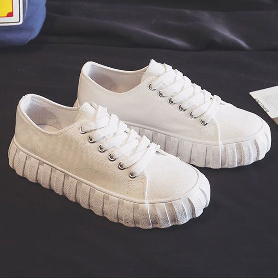 ショッピングゴー shoppinggo キャンバススニーカー キャンバスシューズ 幅広 軽量 男女兼用 レースアップ 通学 学生 靴 シンプル カジュアル ローカット 人気 い痛くない