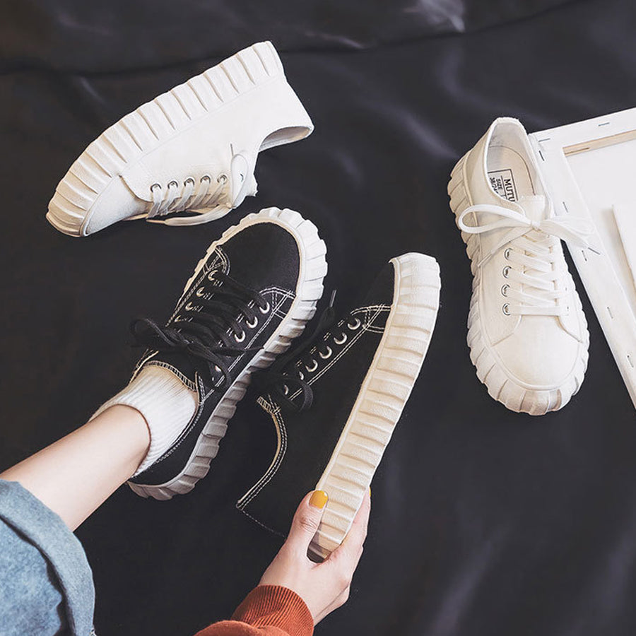 ショッピングゴー shoppinggo キャンバススニーカー キャンバスシューズ 幅広 軽量 男女兼用 レースアップ 通学 学生 靴 シンプル カジュアル ローカット 人気 い痛くない