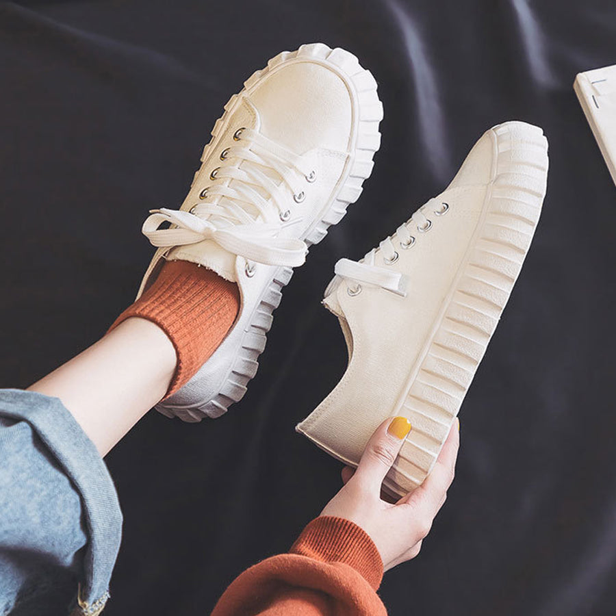 ショッピングゴー shoppinggo キャンバススニーカー キャンバスシューズ 幅広 軽量 男女兼用 レースアップ 通学 学生 靴 シンプル カジュアル ローカット 人気 い痛くない,ホワイト