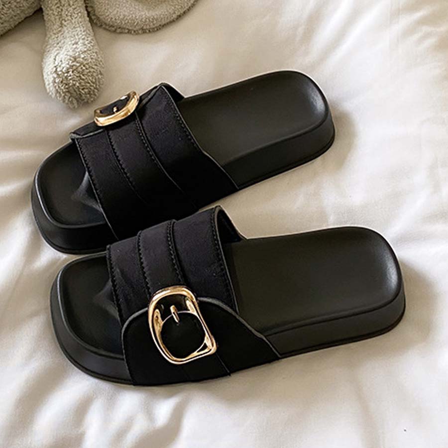 ショッピングゴー shoppinggo サンダル レディース スリッパ 履きやすい フラットサンダル ミュール 美脚 ぺたんこ 夏サンダル (キャメル) キャメル