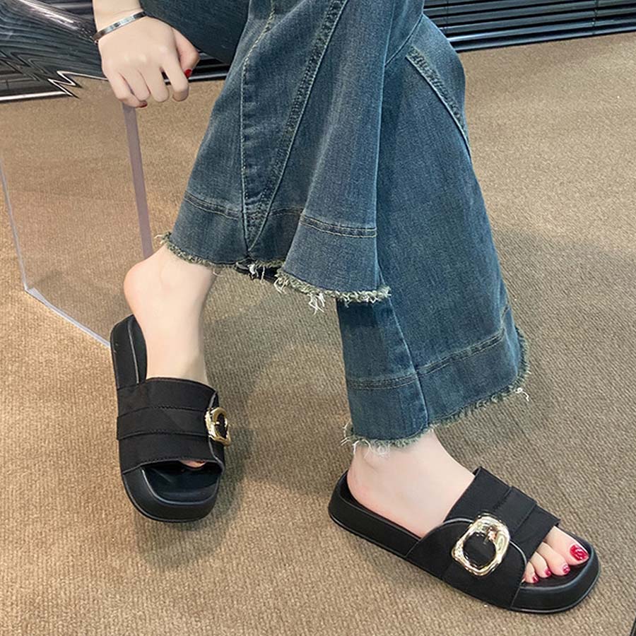 ショッピングゴー shoppinggo サンダル レディース スリッパ 履きやすい フラットサンダル ミュール 美脚 ぺたんこ 夏サンダル (キャメル) キャメル