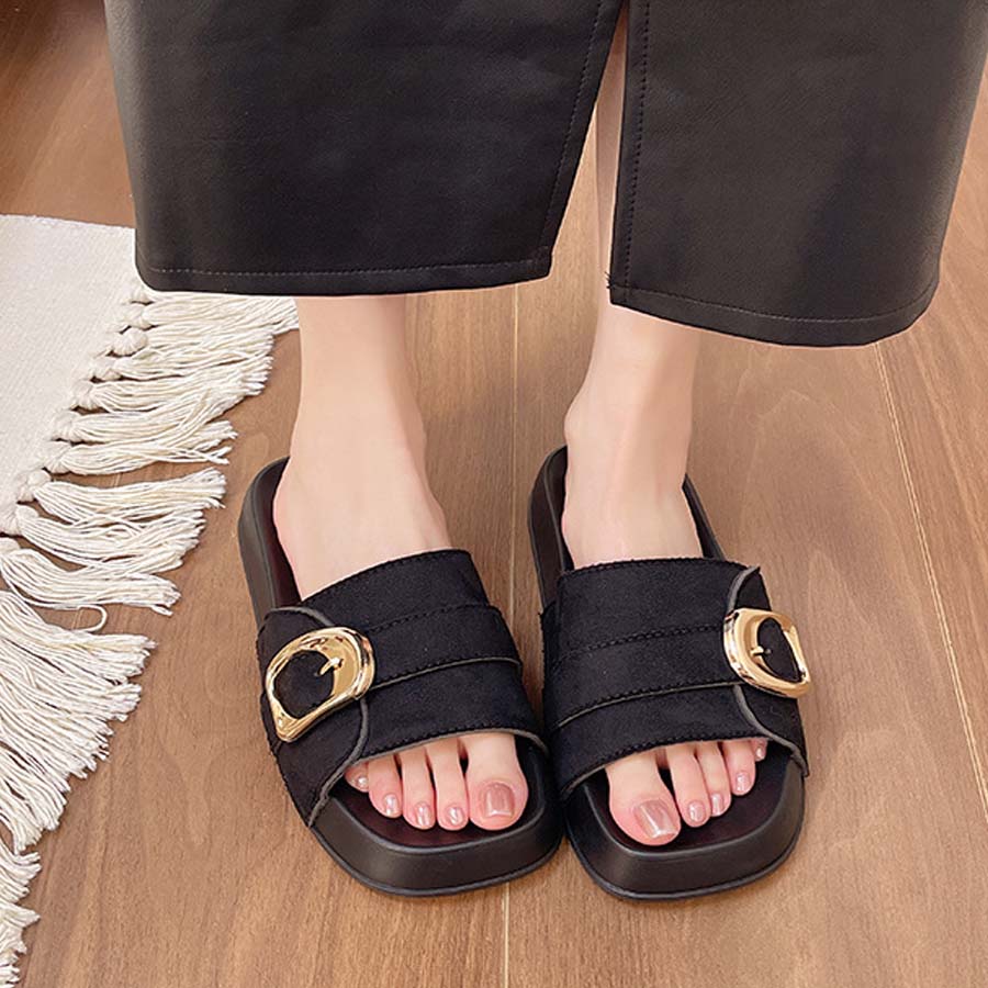 ショッピングゴー shoppinggo サンダル レディース スリッパ 履きやすい フラットサンダル ミュール 美脚 ぺたんこ 夏サンダル (キャメル) キャメル